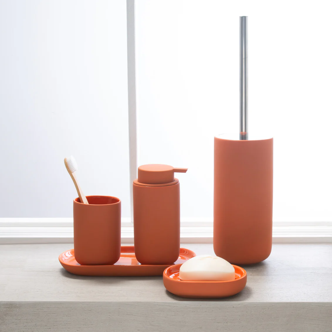 Tumbler/Toothbrush Holder - Callan Terracotta - Image 1