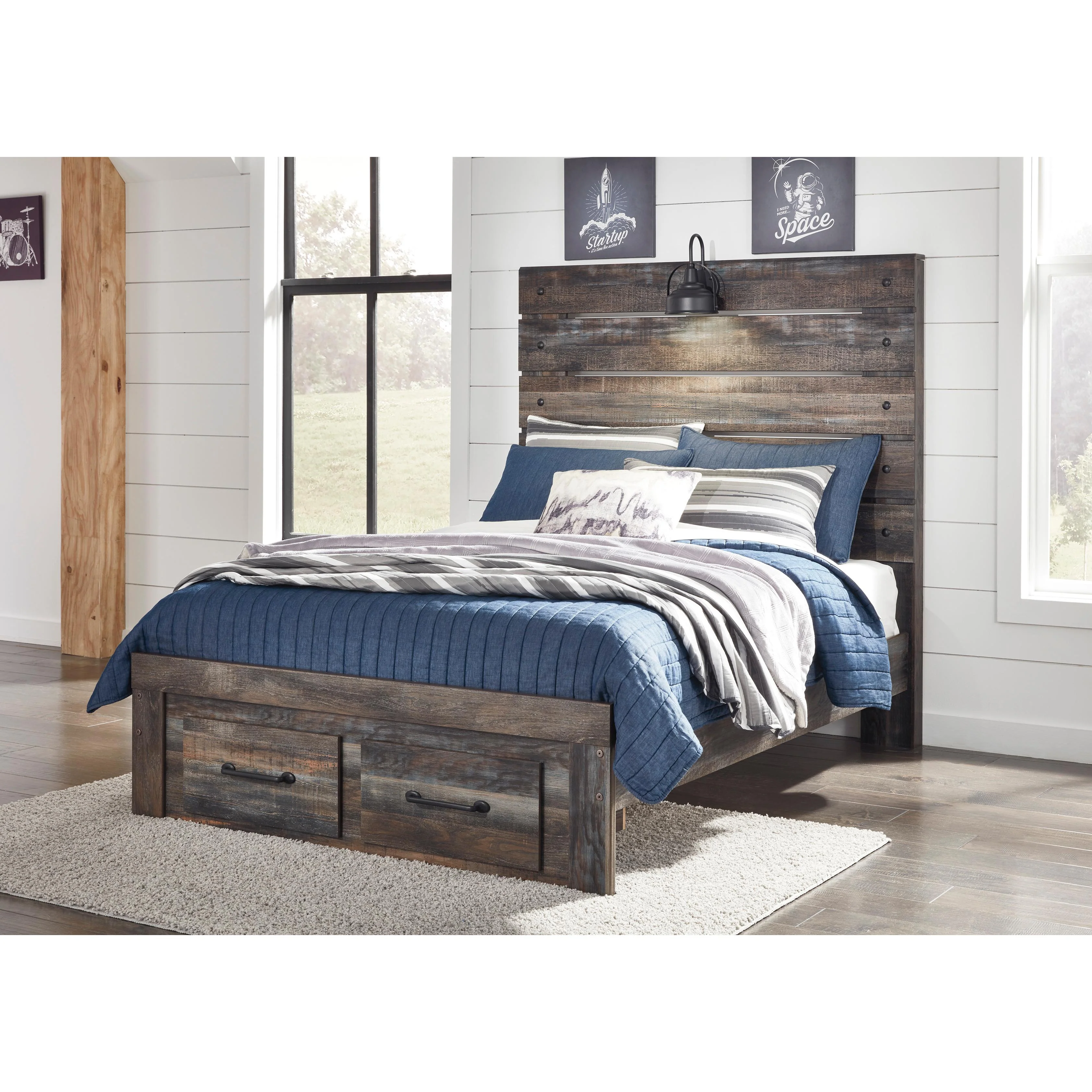 Signature Design by Ashley Drystan B211B47 Full Panel Bed with 2 Storage Drawers - Image 2