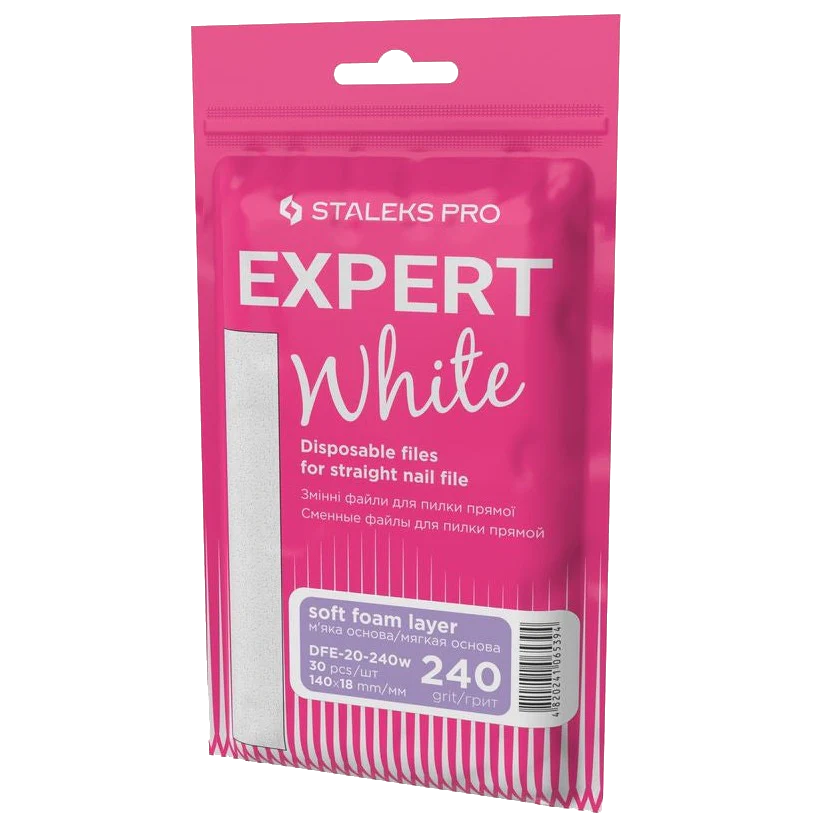 DISPOSABLE FILES FOR STRAIGHT NAIL FILE (SOFT BASE) EXPERT 20 (30 PCS) DFE-20 W- STALEKS™ - Image 3