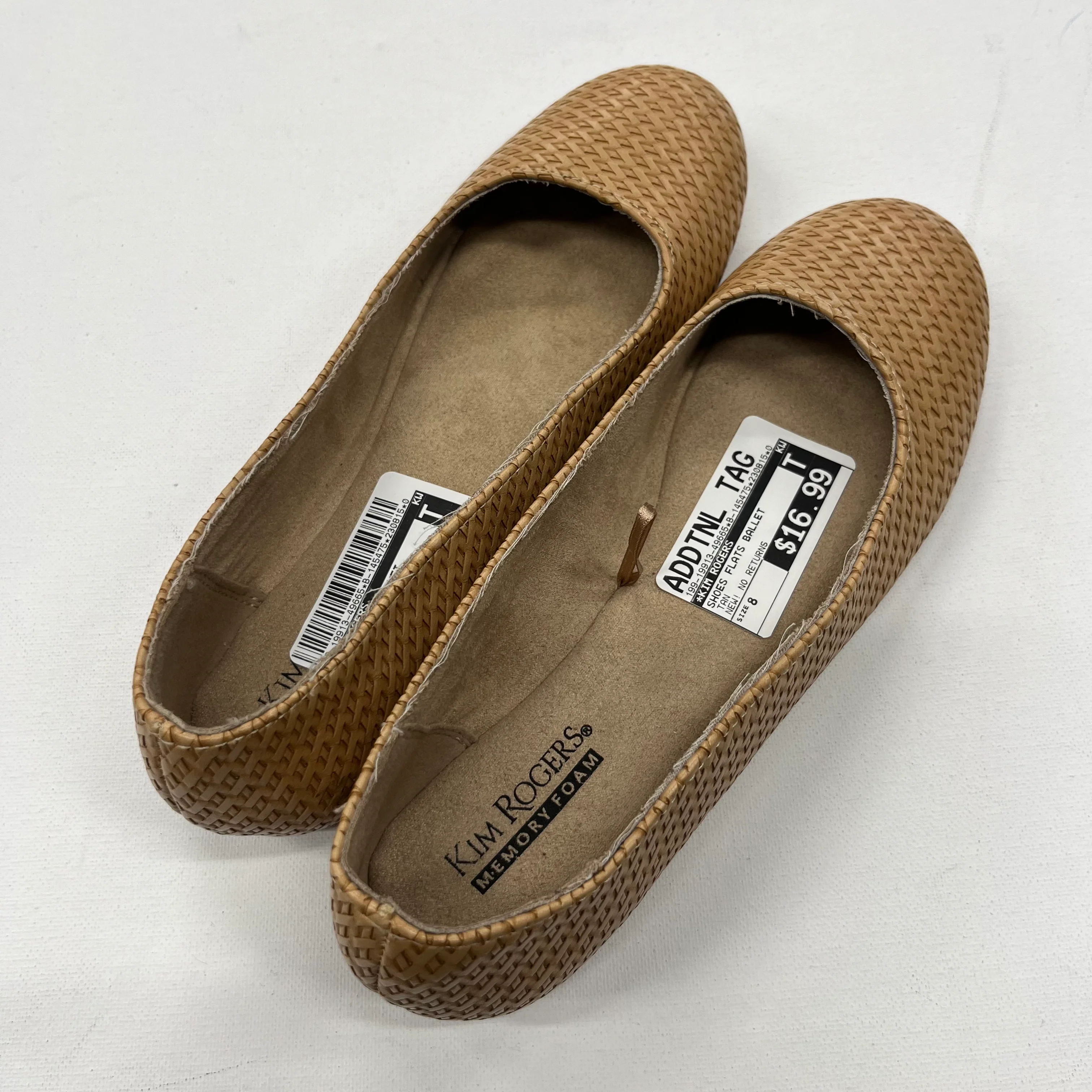 Kim Rogers Memory Foam Ballet Flats Tan NEW Size 8 - Image 2
