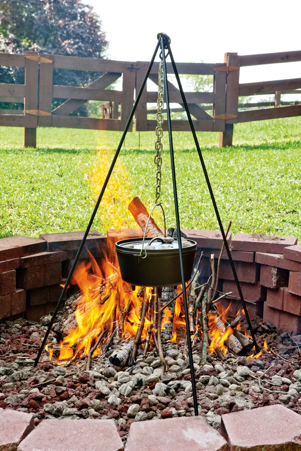 Camp Tripod with Chain, Cast Iron - Image 2