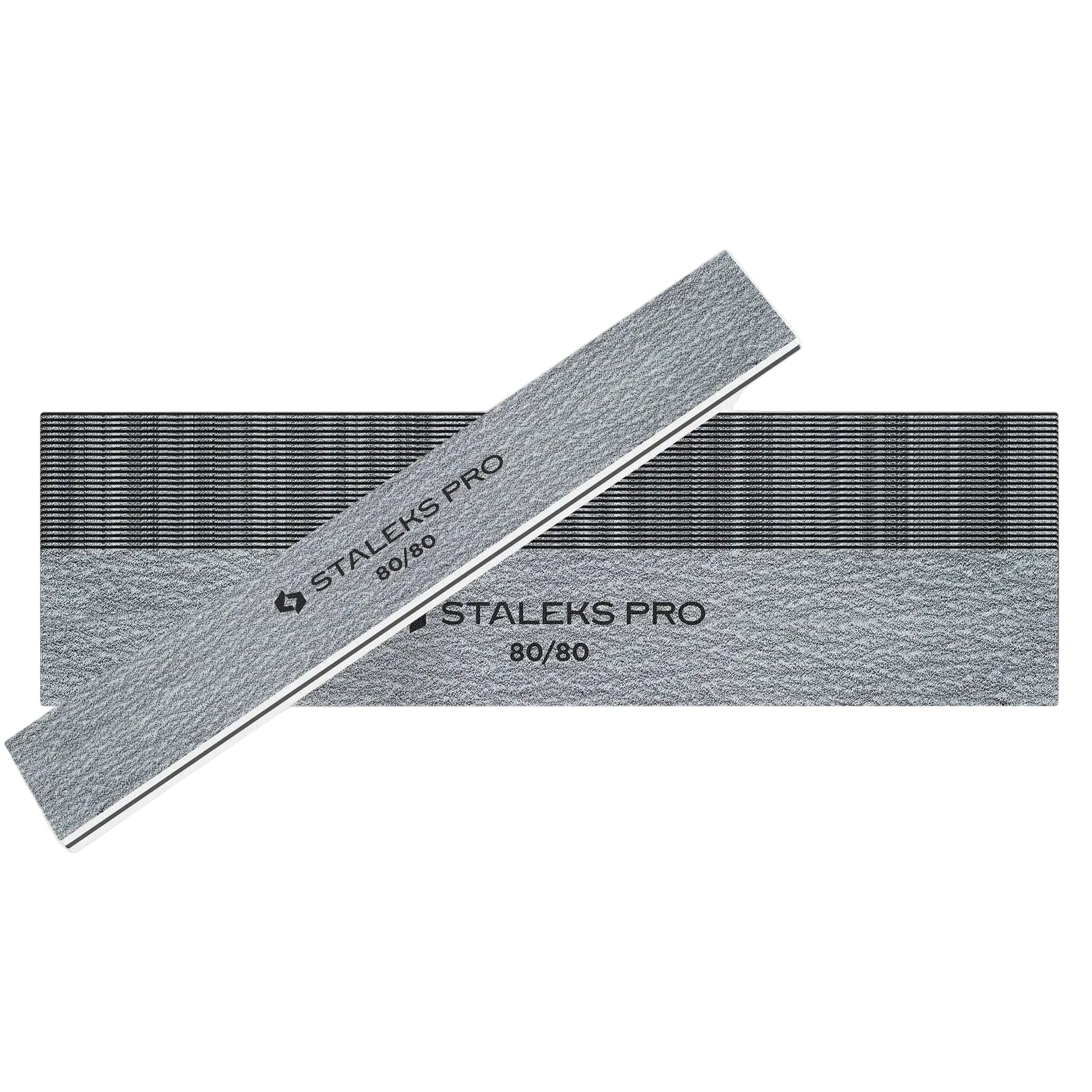 STALEKS – Straight wide mineral nail file 80/80 grit (25 pcs) NF-30-80/80-25