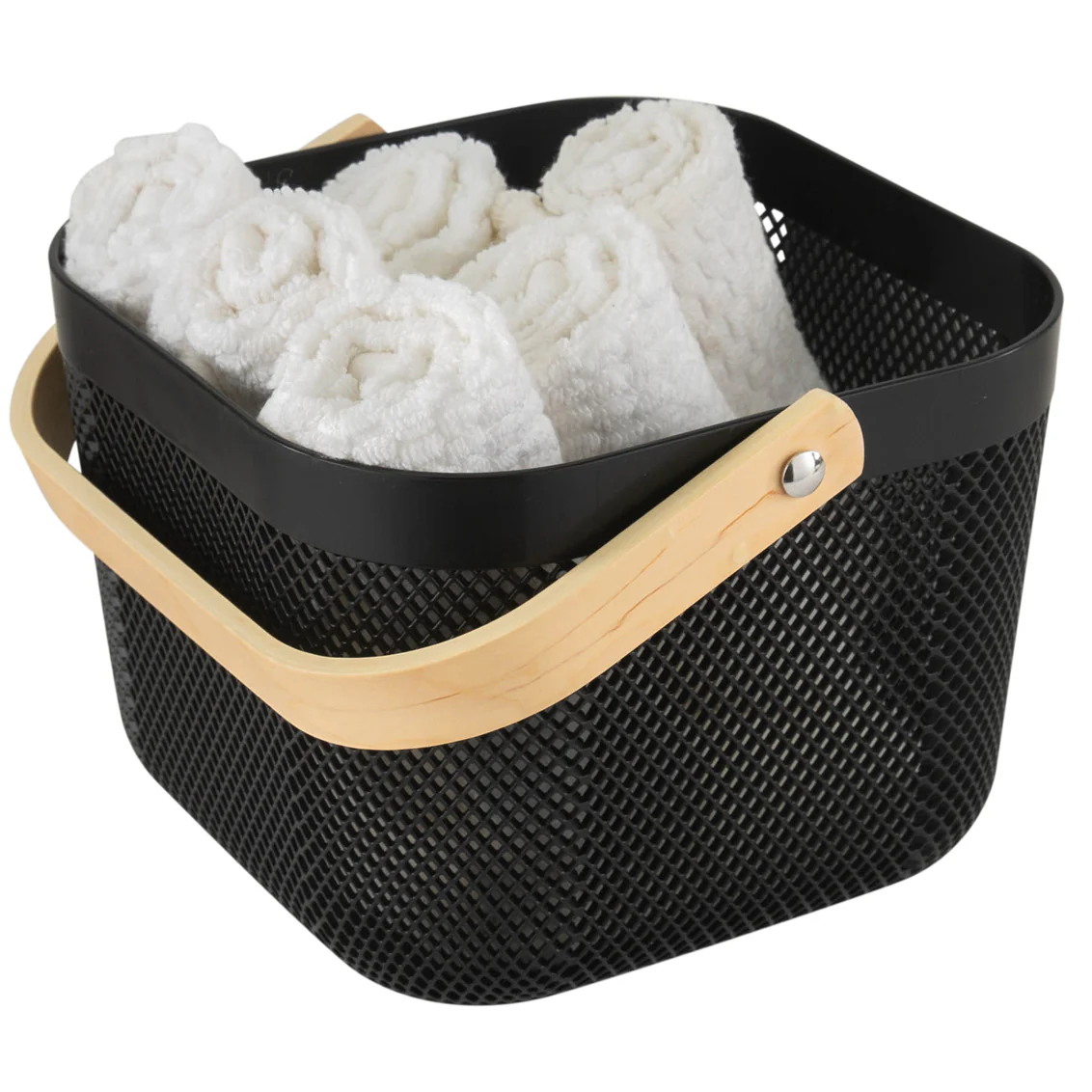 Mesh Storage Basket, Small Black - Image 2