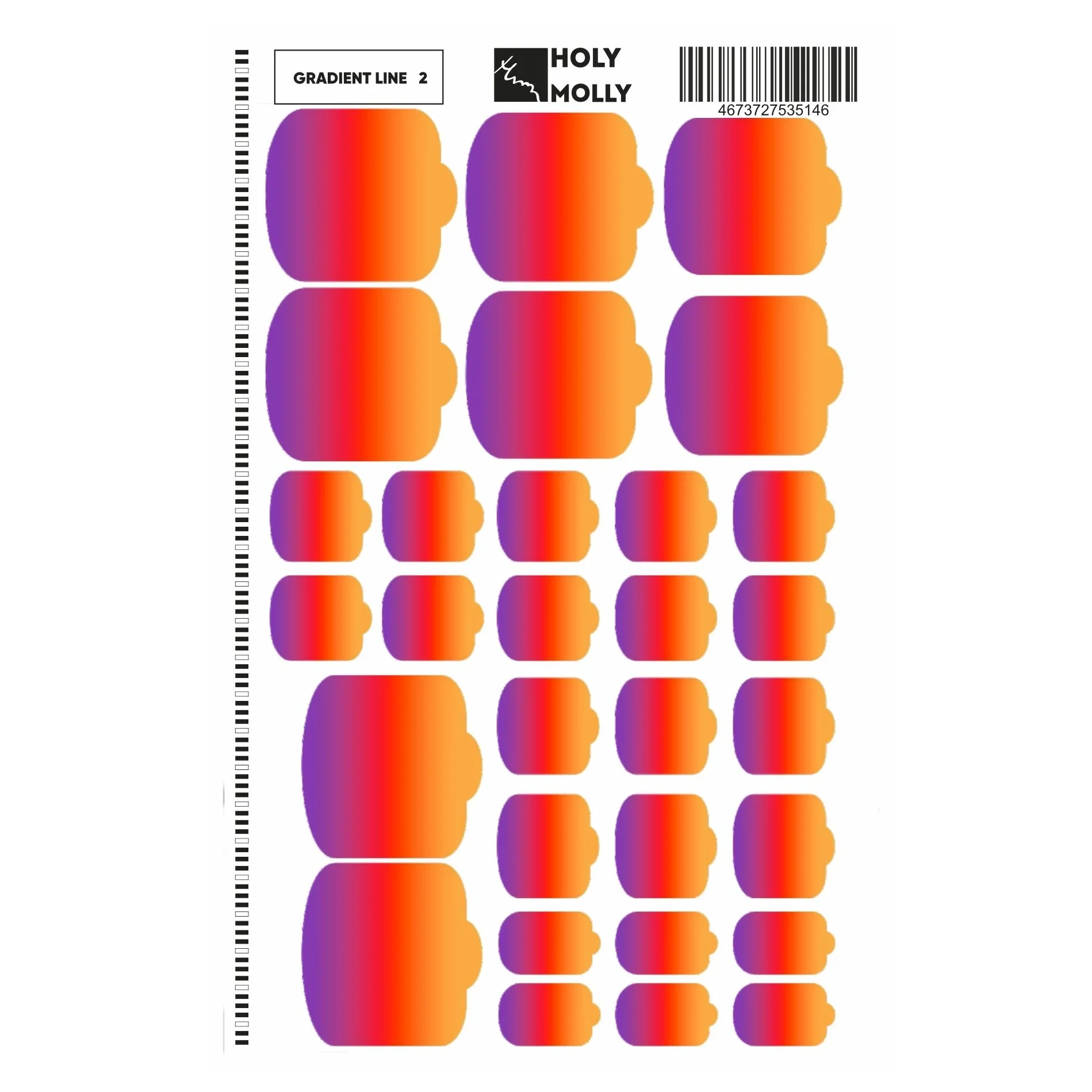PEDICURE FILM GRADIENT LINE #2- HOLY MOLLY