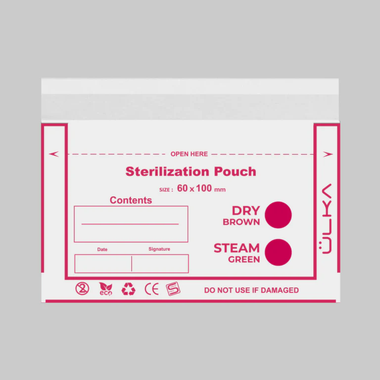 ULKA Sterilization Pouches with Indicator 100×60 (100 pcs)