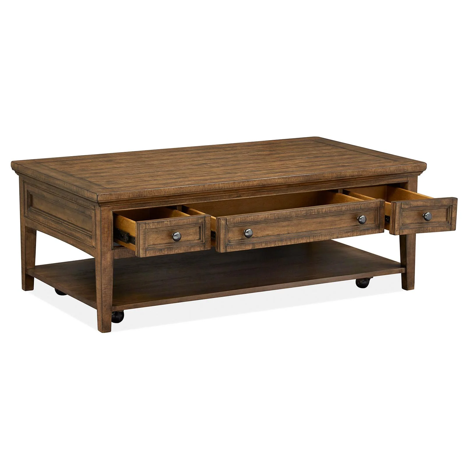 Magnussen Bay Creek T4398-43 Rectangular Cocktail Table with Casters - Image 3