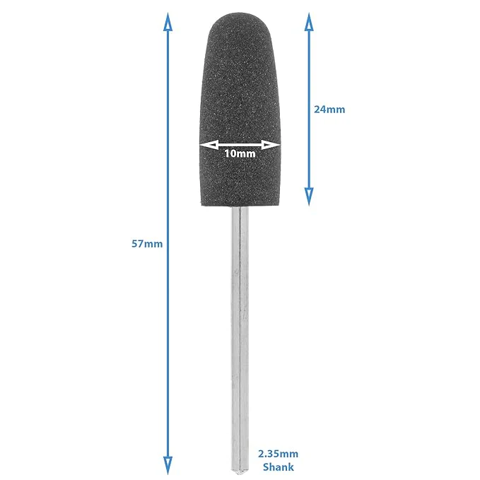 SILICONE POLISHER #, THICK ROUNDED BULLET, Gray - Image 2