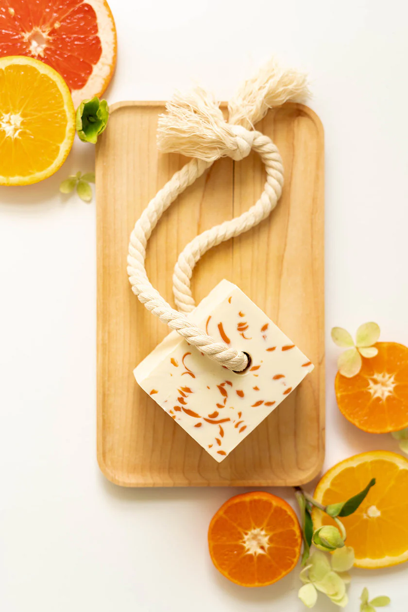 Soap on a Rope, Orange Drip - Image 2