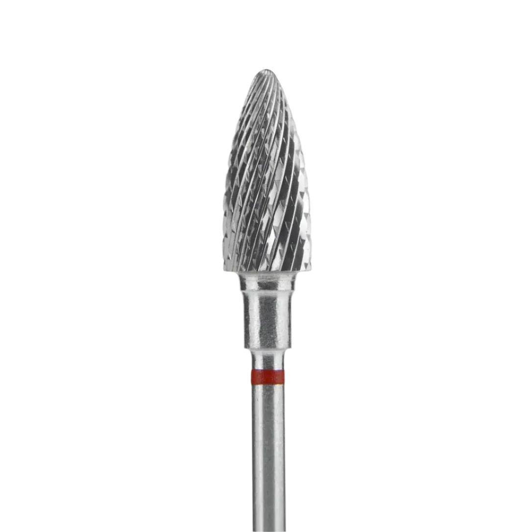 STALEKS - Carbide nail drill bit, "Pine Cone", red hard, 6/14mm (FT110r060/14) (#213) - Image 2