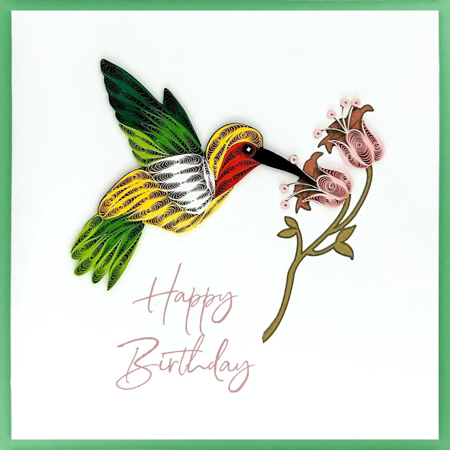 Quill Card Hummingbird