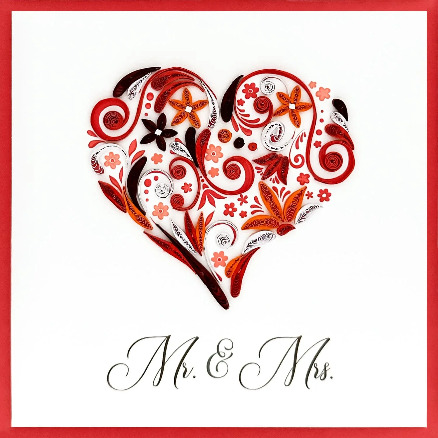 Quill Card, Mr & Mrs Heart