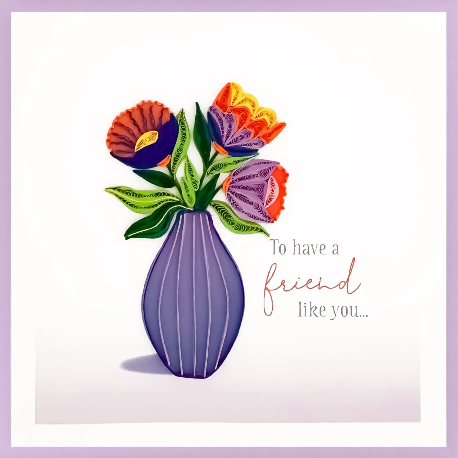 Quill Card, Bright Vase