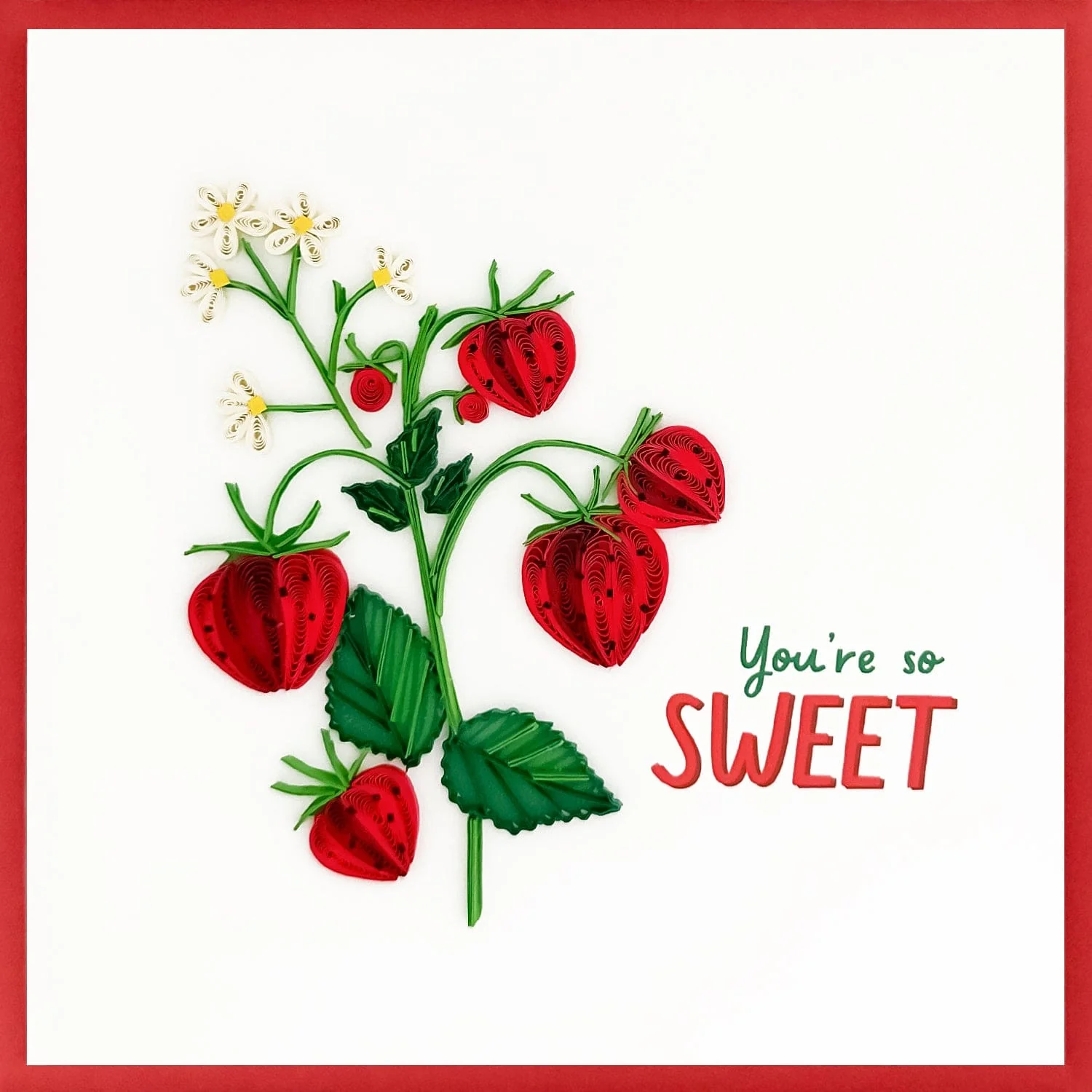 Quill Card, Strawberry Vine