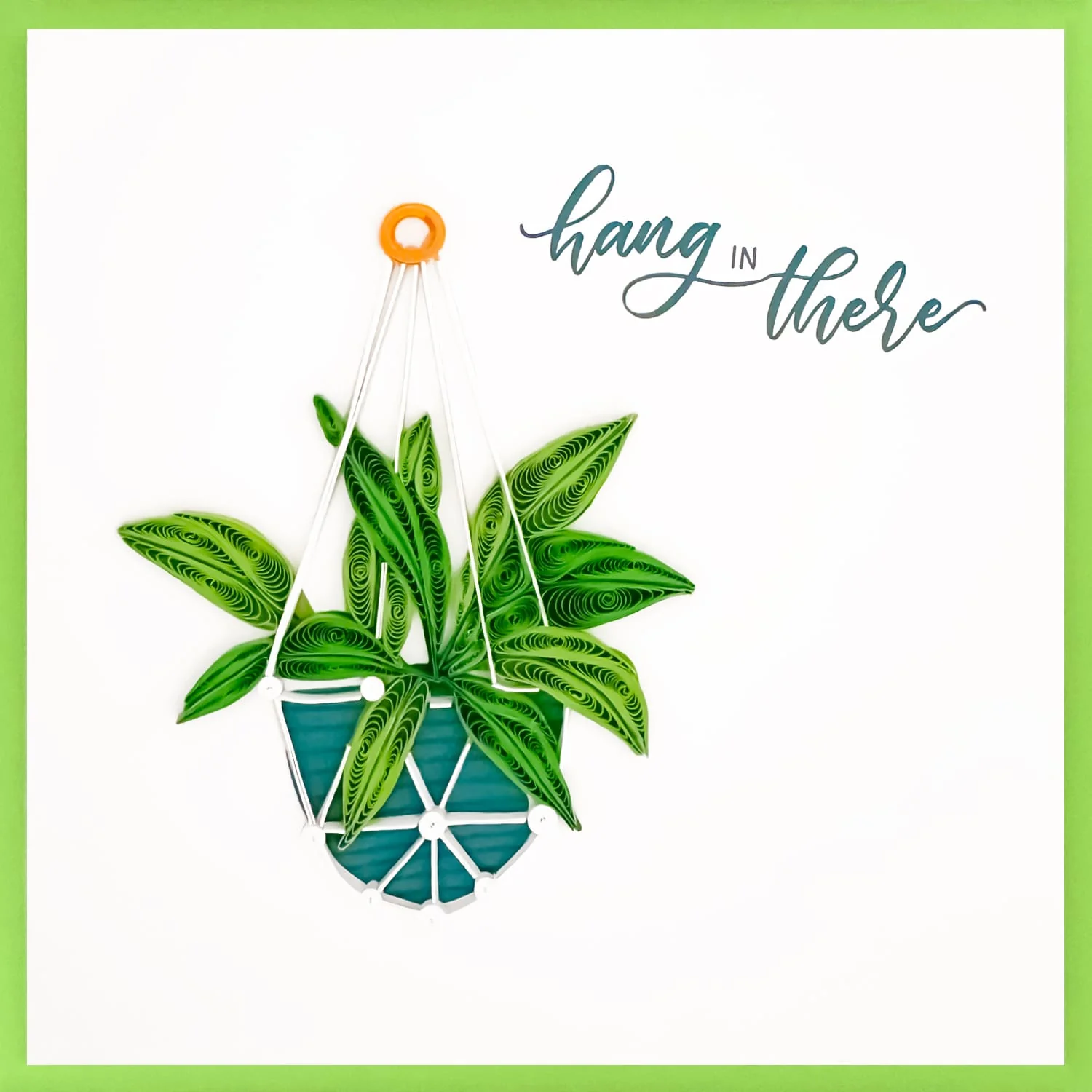 Quill Card, Hanging Plant