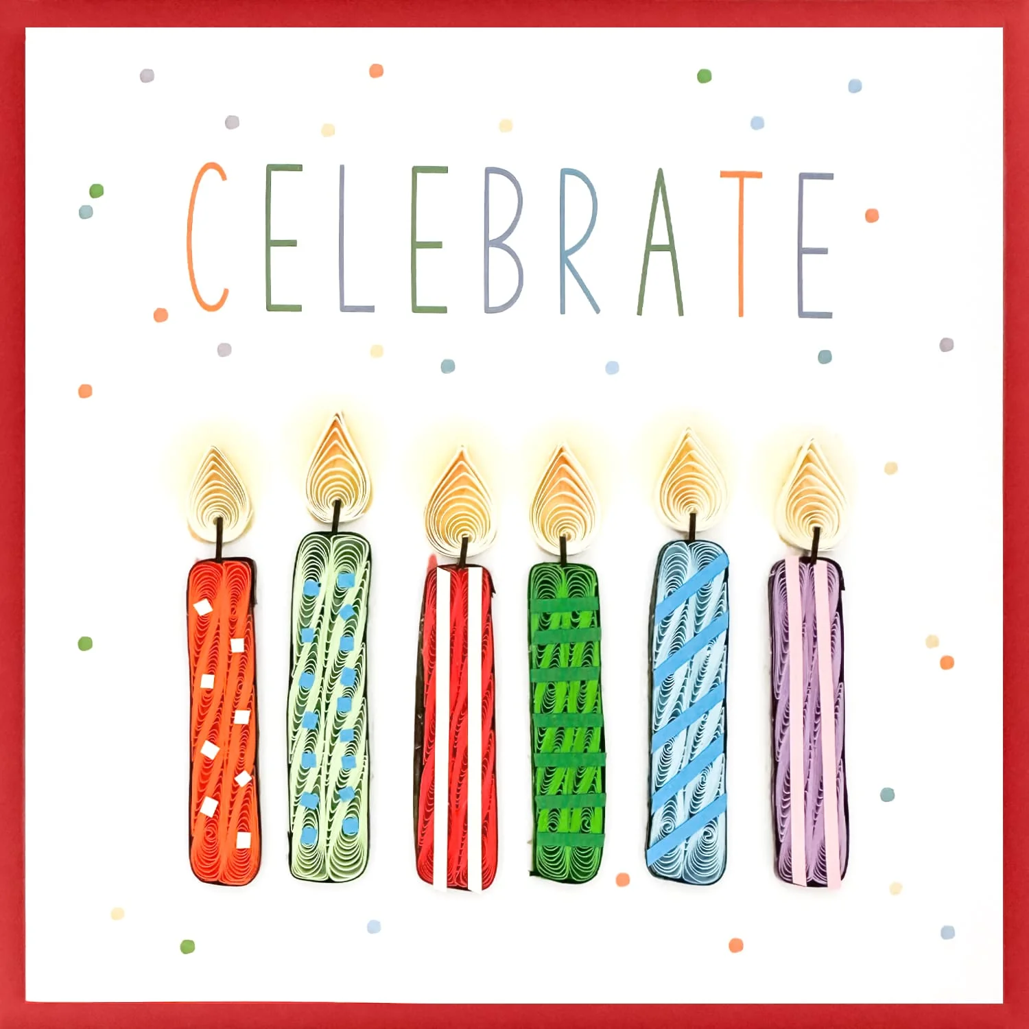 Quill Card, Colourful Candles