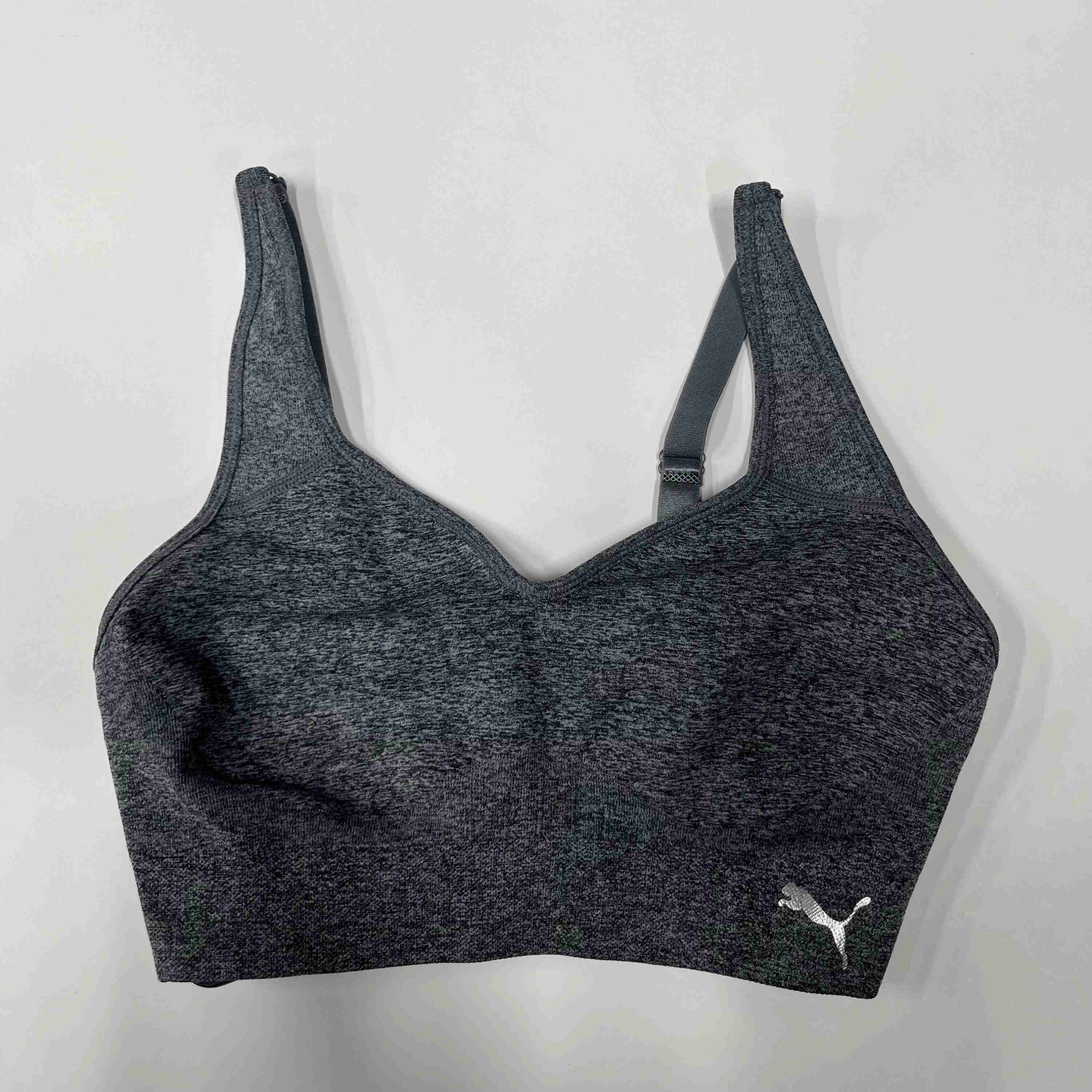 Puma Athletic Adjustable Sports Bra Grey Size M - Image 1