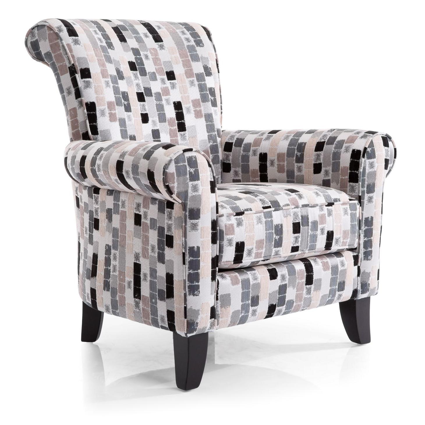 Decor-Rest Furniture 2470C-RP Chair – Rubic Pewter