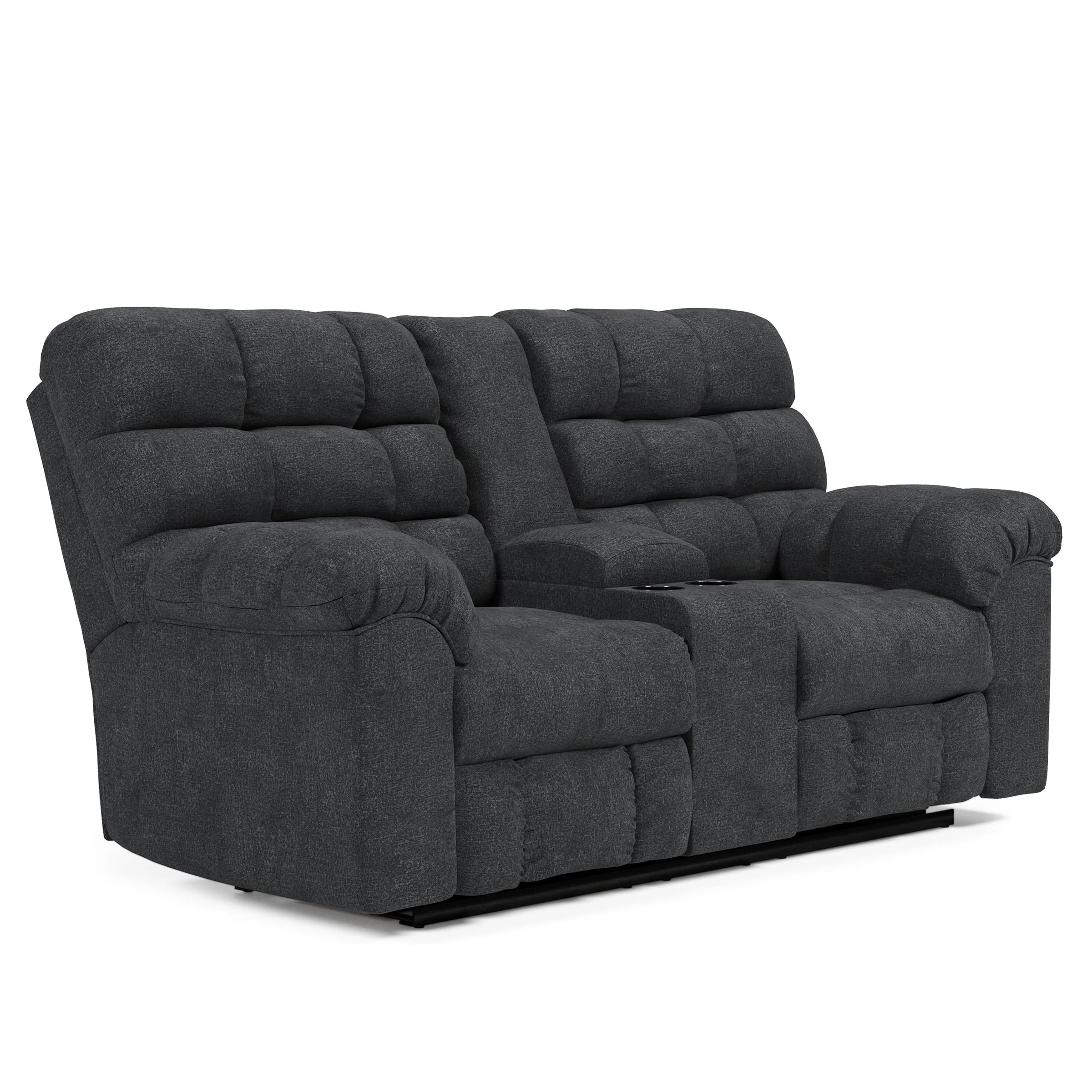 Signature Design by Ashley Wilhurst 5540394 Double Reclining Loveseat with Console