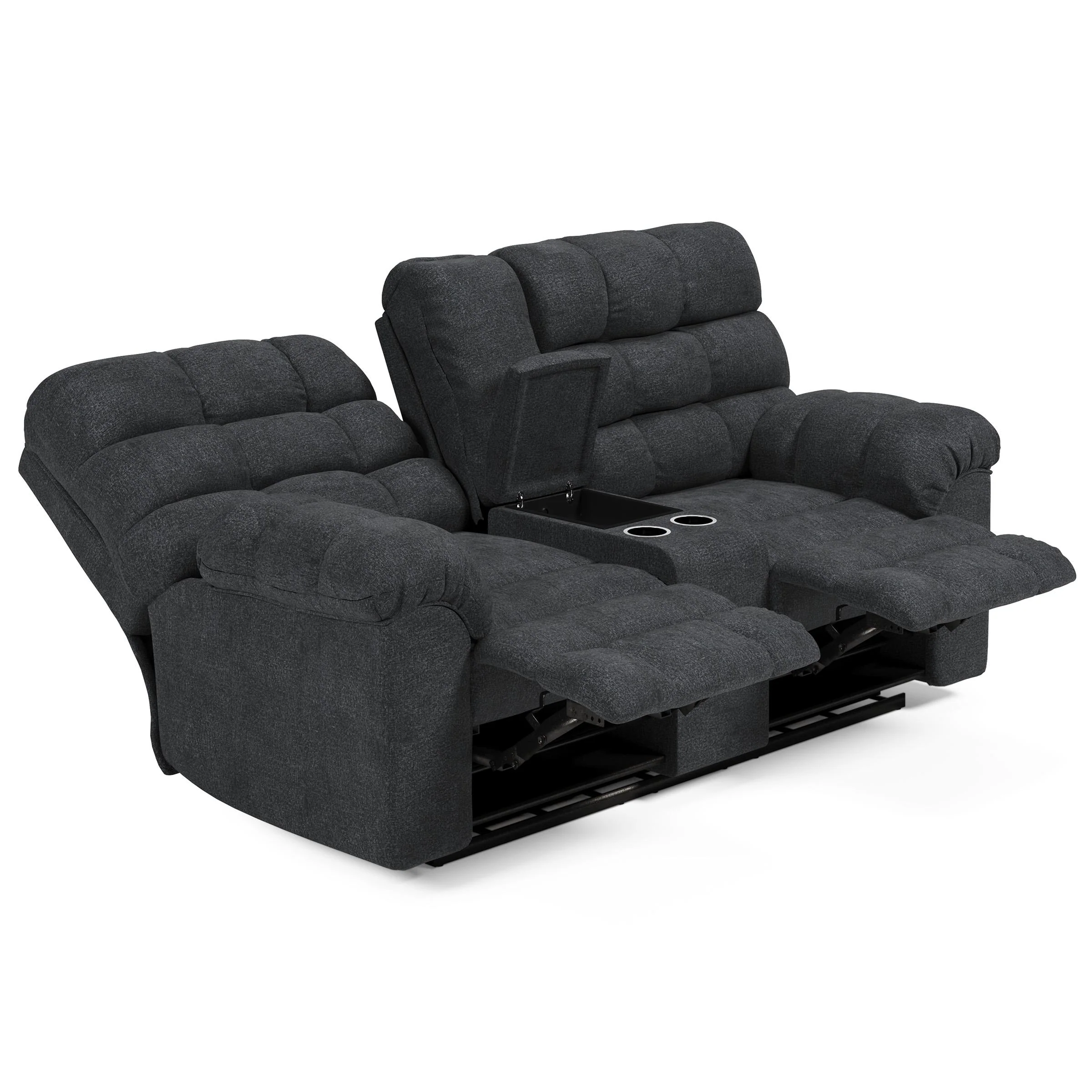 Signature Design by Ashley Wilhurst 5540394 Double Reclining Loveseat with Console - Image 2