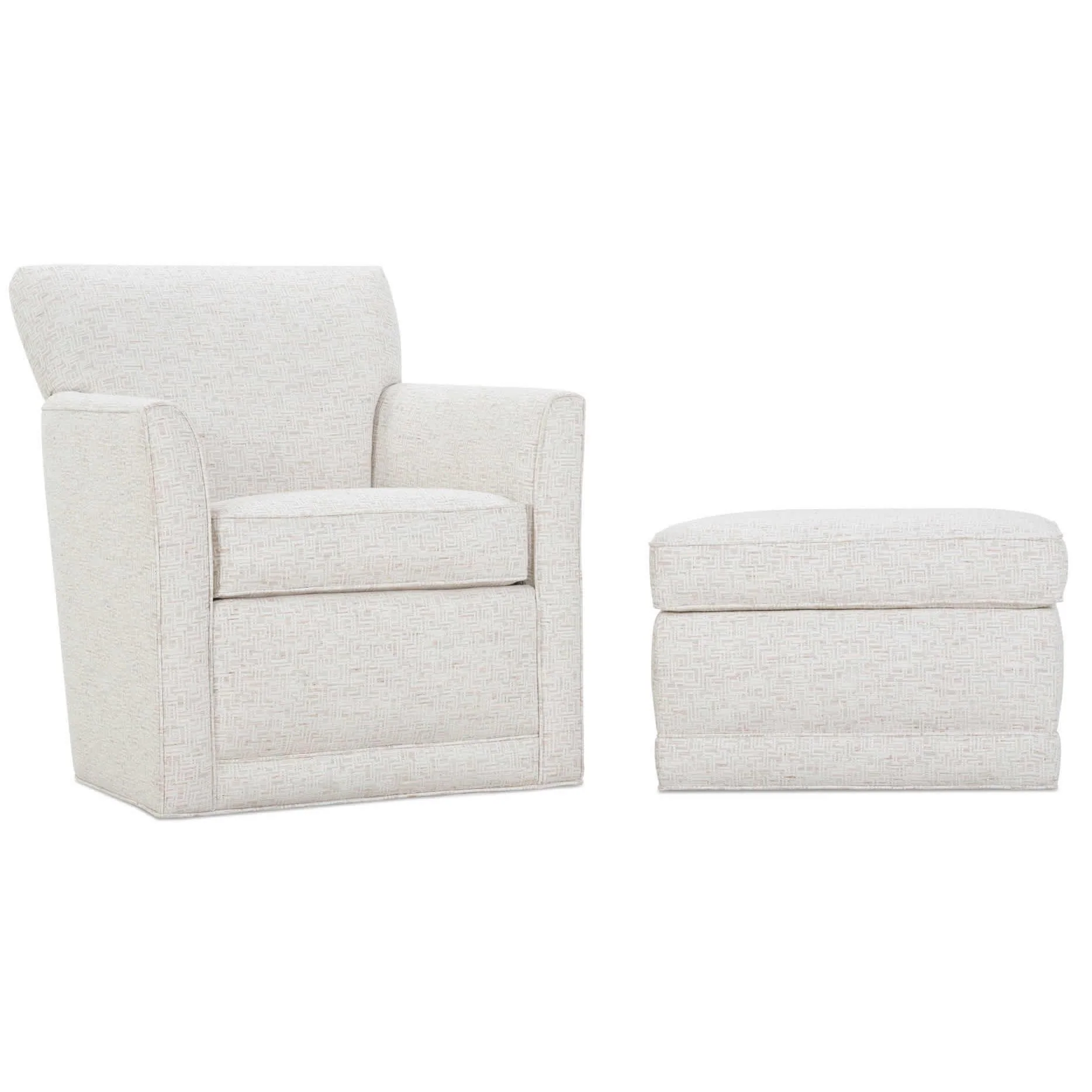 Rowe Furniture Times Square Fabric Ottoman C18-075 13580-17 - Image 2