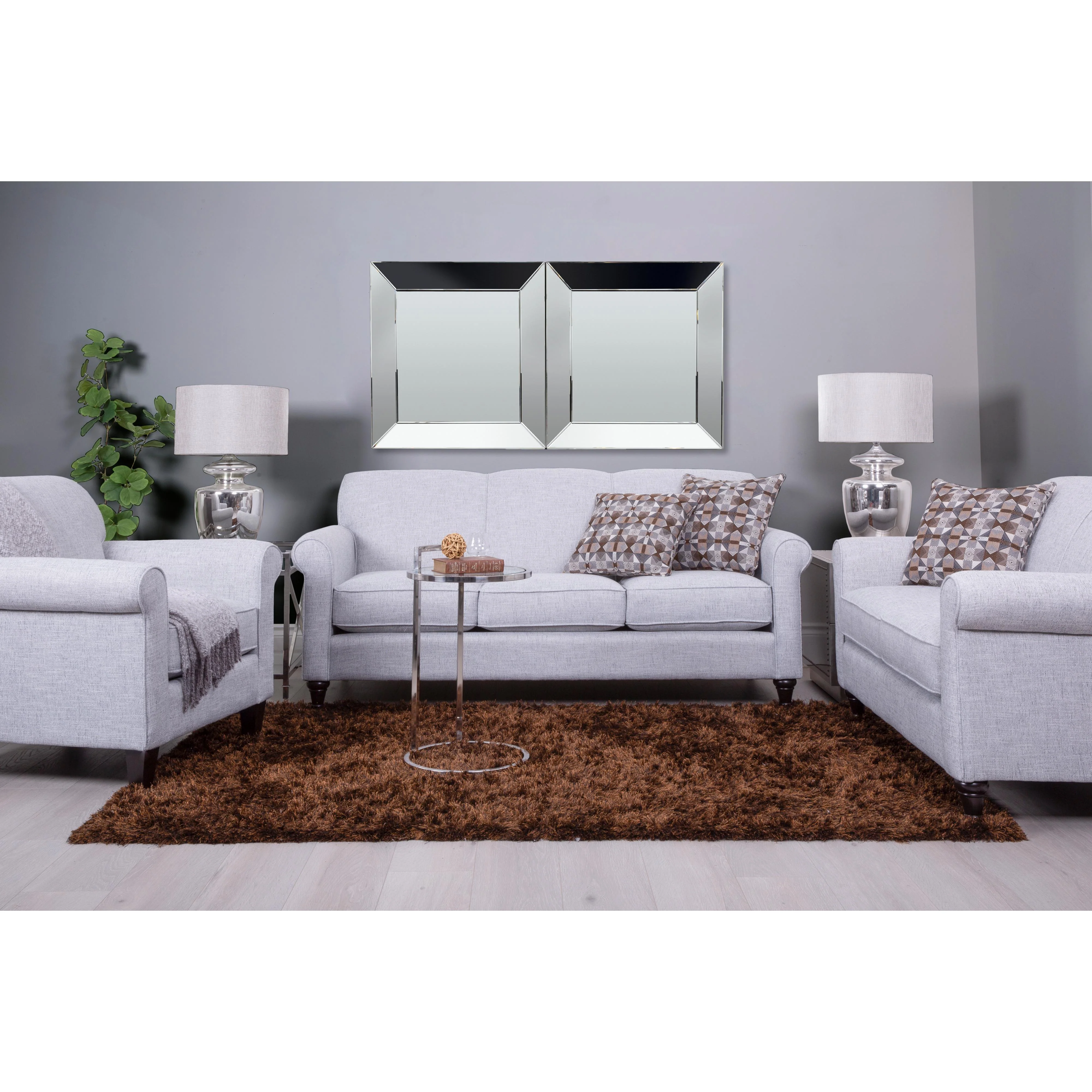 Decor-Rest Furniture 2963-C Chair - Victoria Grey - Image 2