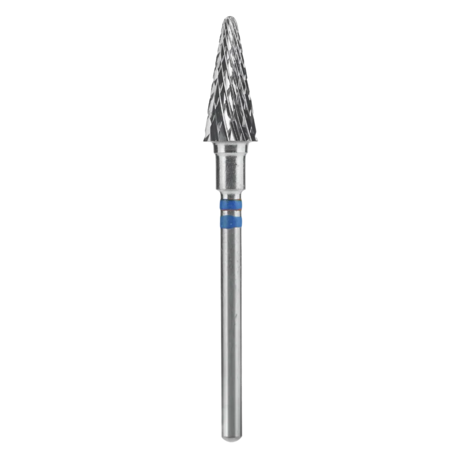 CARBIDE NAIL DRILL BIT FOR LEFT-HANDED USERS, “CONE” BLUE EXPERT, HEAD DIAMETER 6/ 14MM (FT73B060/14) (#206)-STALEKS™
