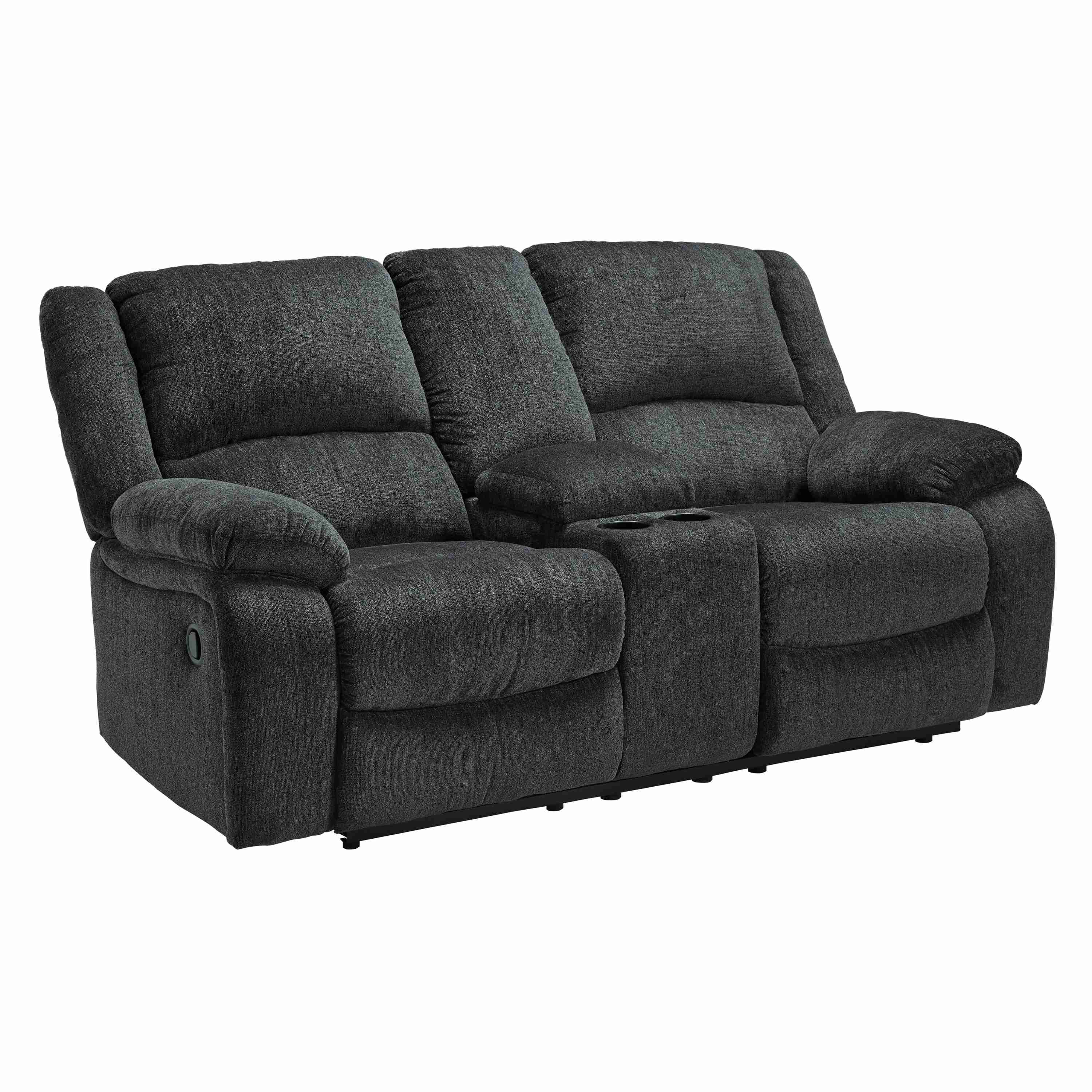 Signature Design by Ashley Draycoll 7650494C Double Reclining Loveseat with Console - Image 2