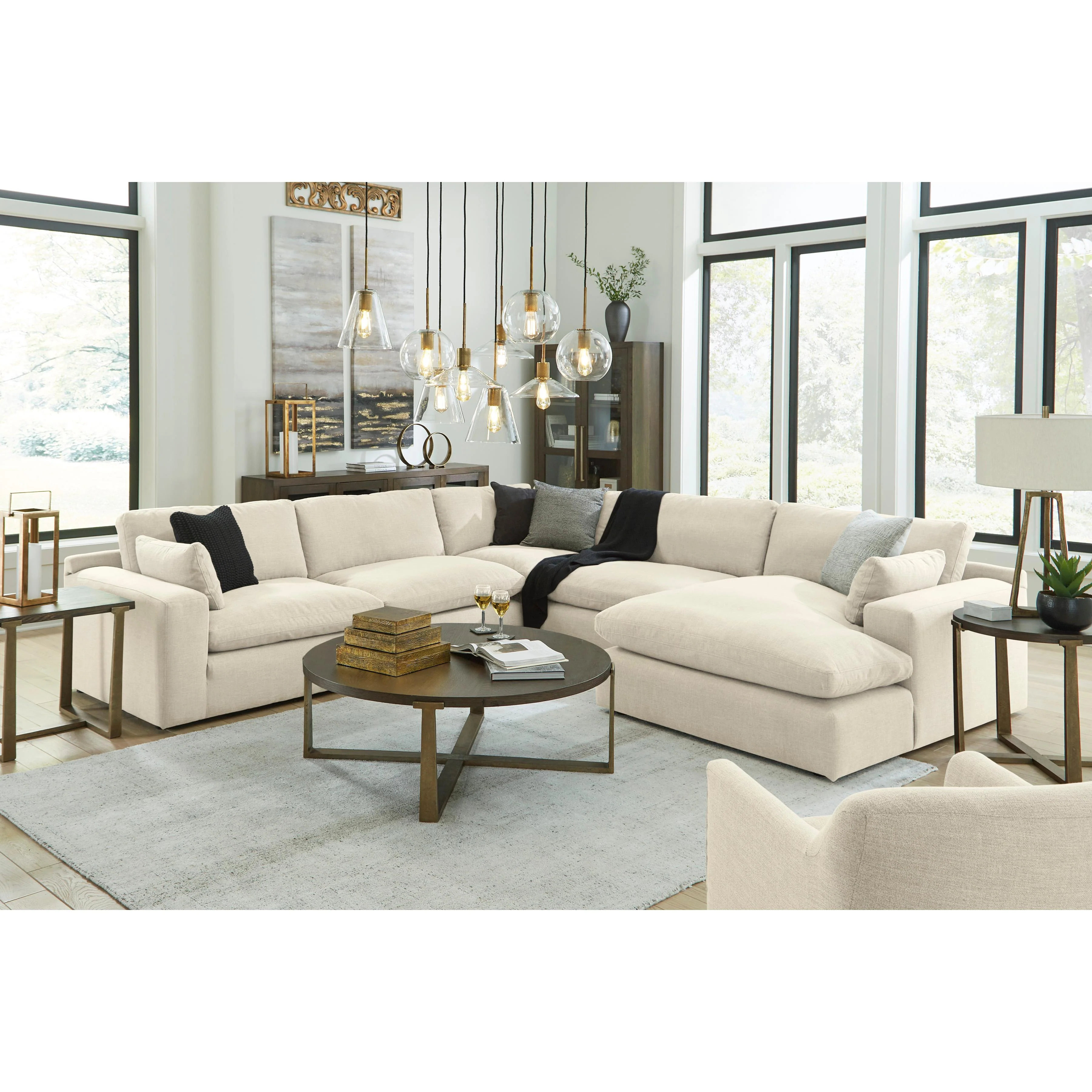 Benchcraft Elyza 10006S7 5 pc Sectional with Chaise - Image 3