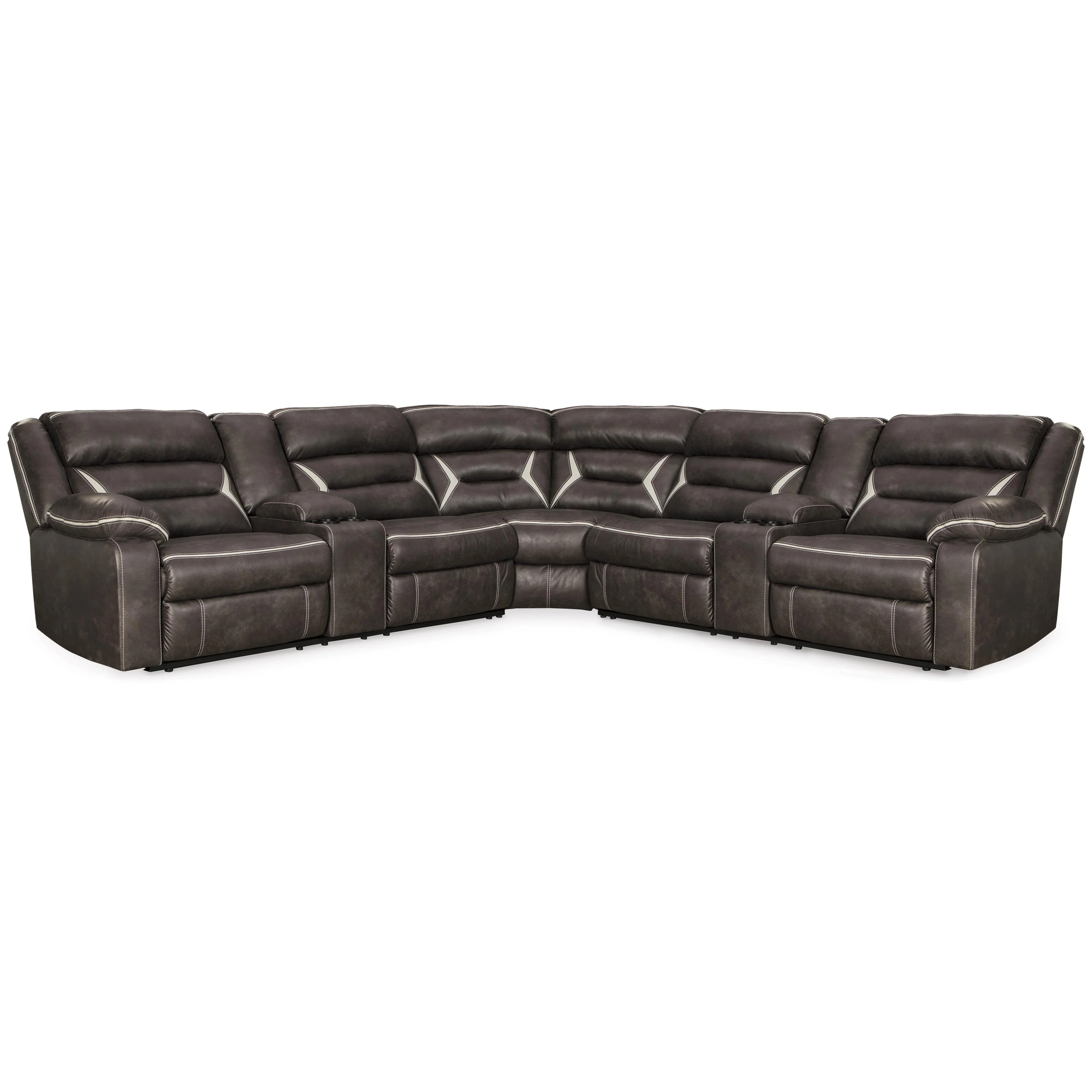 Signature Design by Ashley Kincord 13104S5 3 pc Power Reclining Sectional