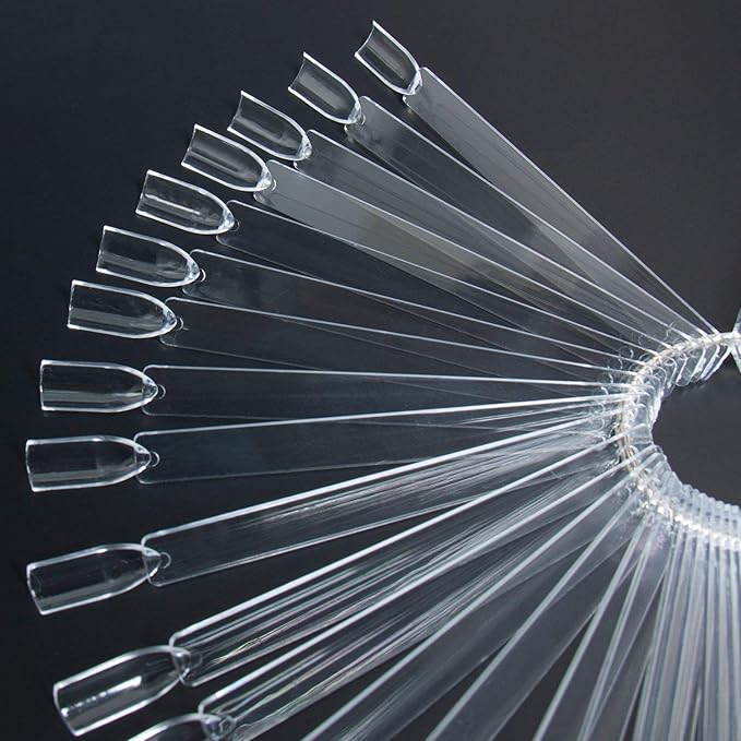 Transparent Clear Nail Tips (swatch) - Image 2