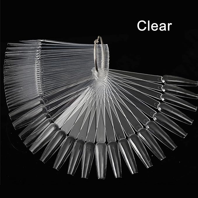 Clear Ballerina Nail Tips (swatch) - Image 2