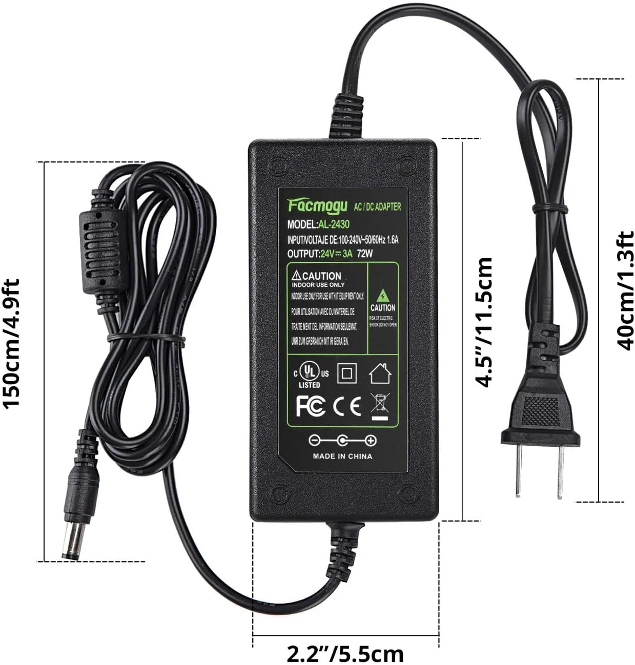 SHEMAX Power Supply Cord for Nail Dust Collectors - Image 2