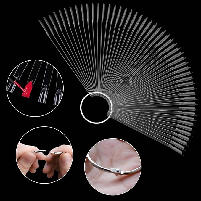 Transparent Clear Nail Tips (swatch) - Image 3