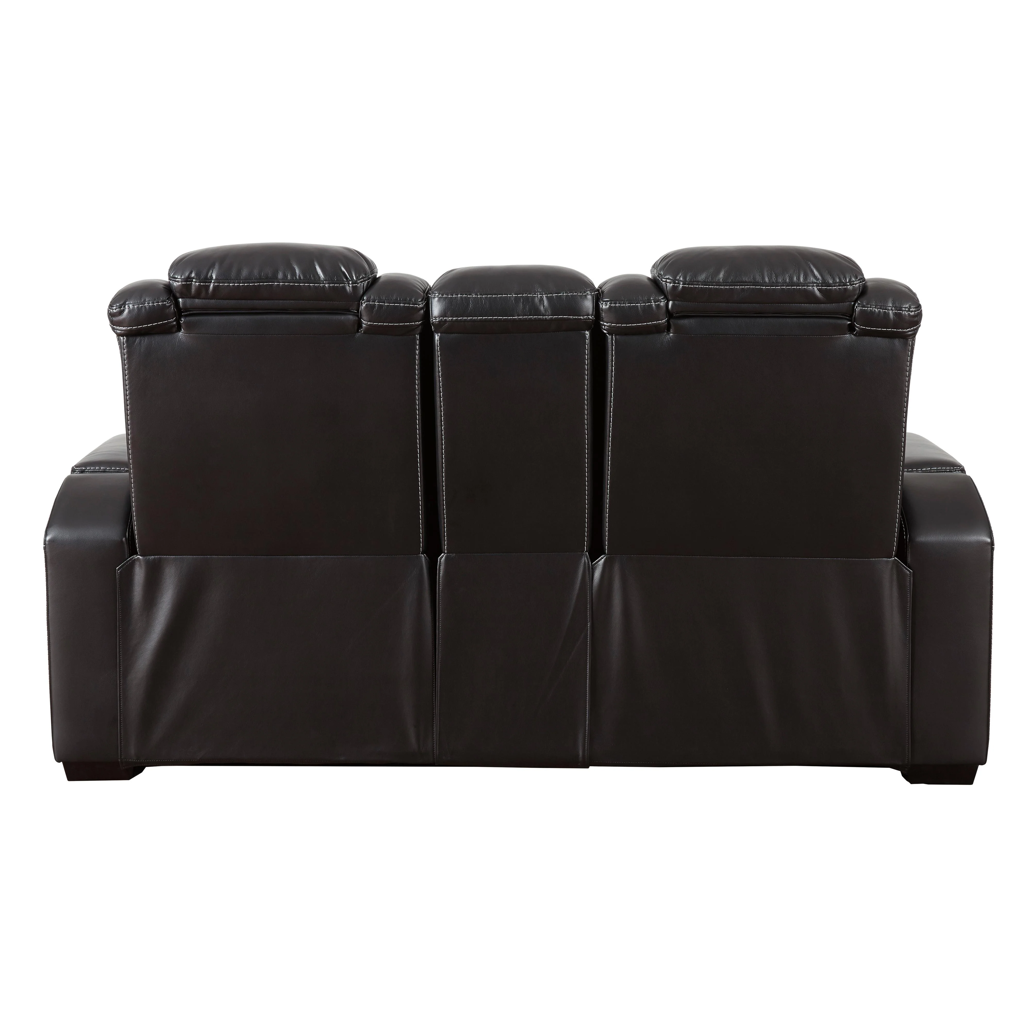 Signature Design by Ashley Party Time 3700318C Power Reclining Loveseat w/ Console and ADJ Headrest - Image 3