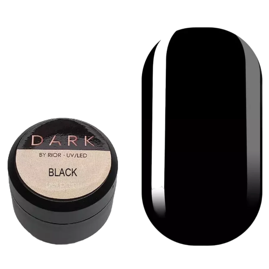 DARK Black Gel Paint, 5ml - Image 1