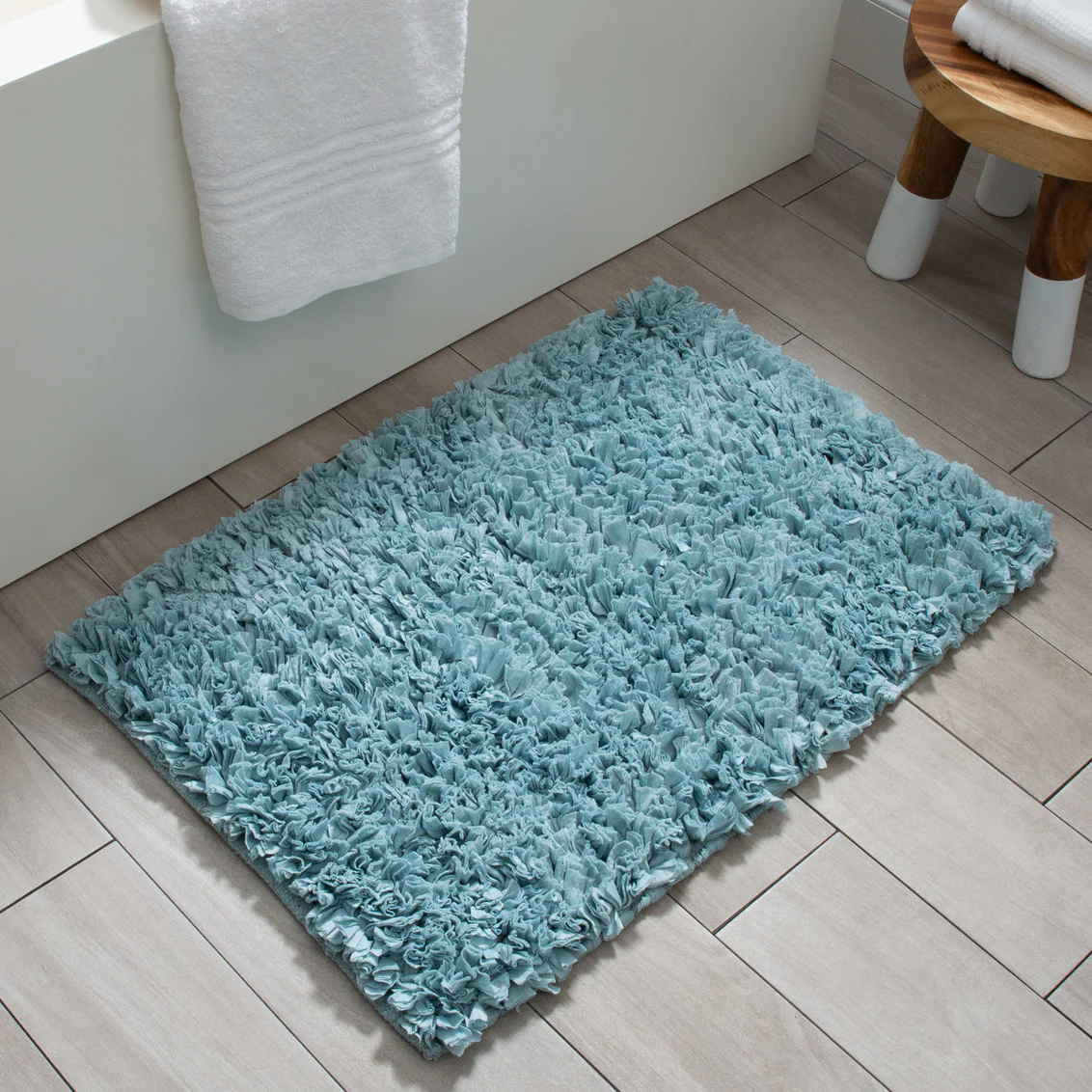 Bath Mat, Petal Blue - Image 1