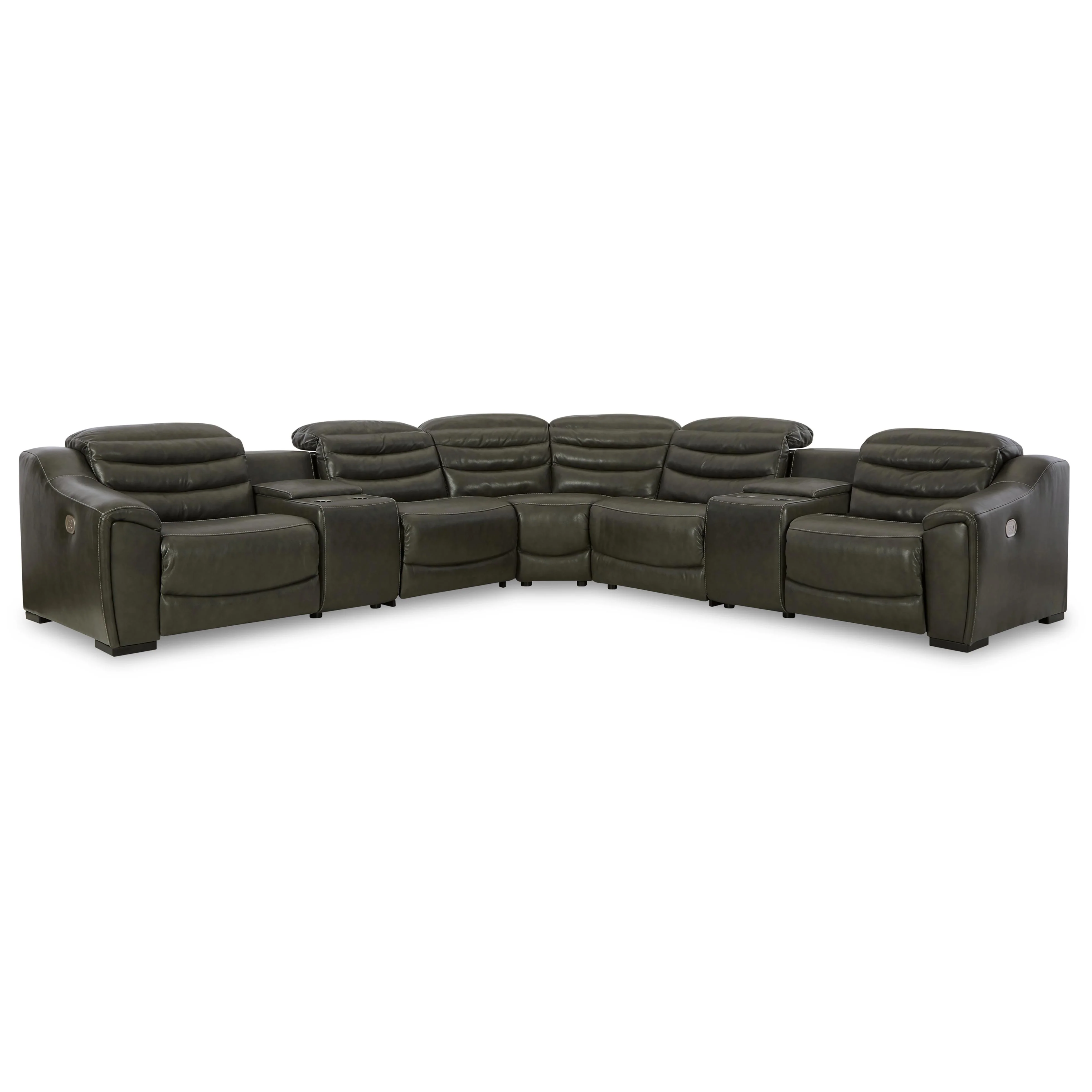 Signature Design by Ashley Center Line U63404S7 7 pc Power Reclining Sectional