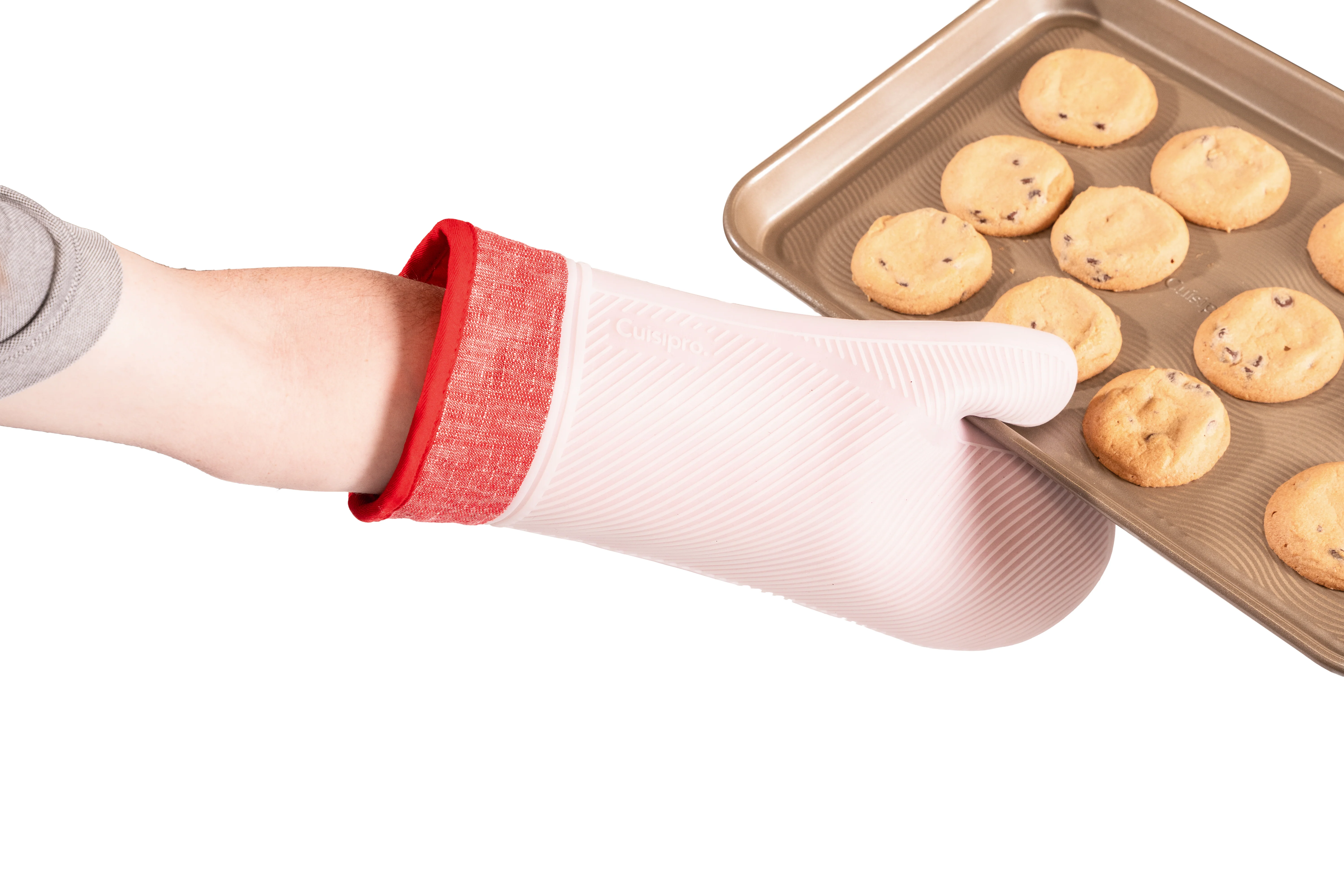 Silicone Oven Mitt Set, Red - Image 3