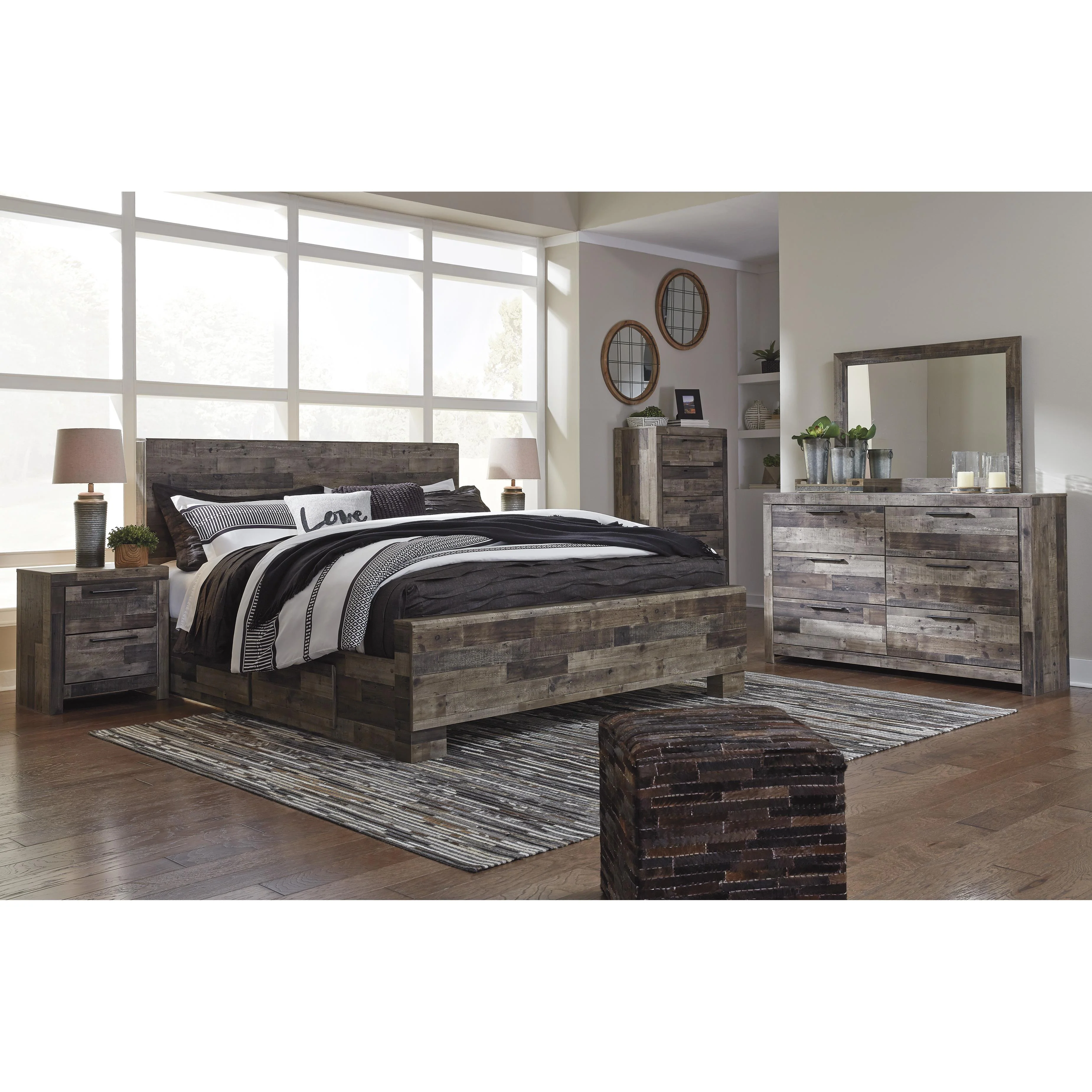 Signature Design by Ashley Derekson B200B44 King Panel Bed with 2 Side Storage - Image 3