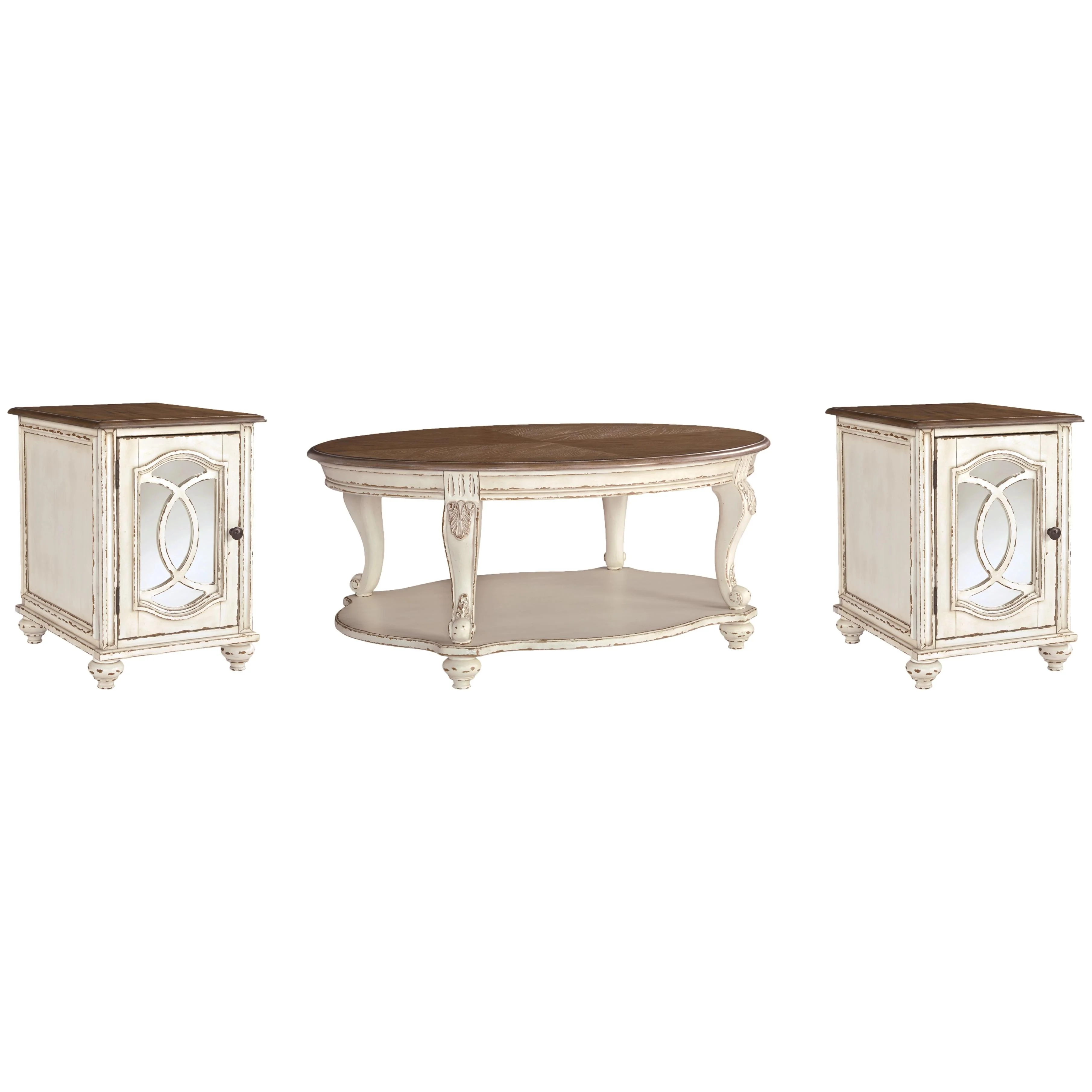 Signature Design by Ashley Realyn T743T2 Coffee Table and 2 End Tables - Image 1