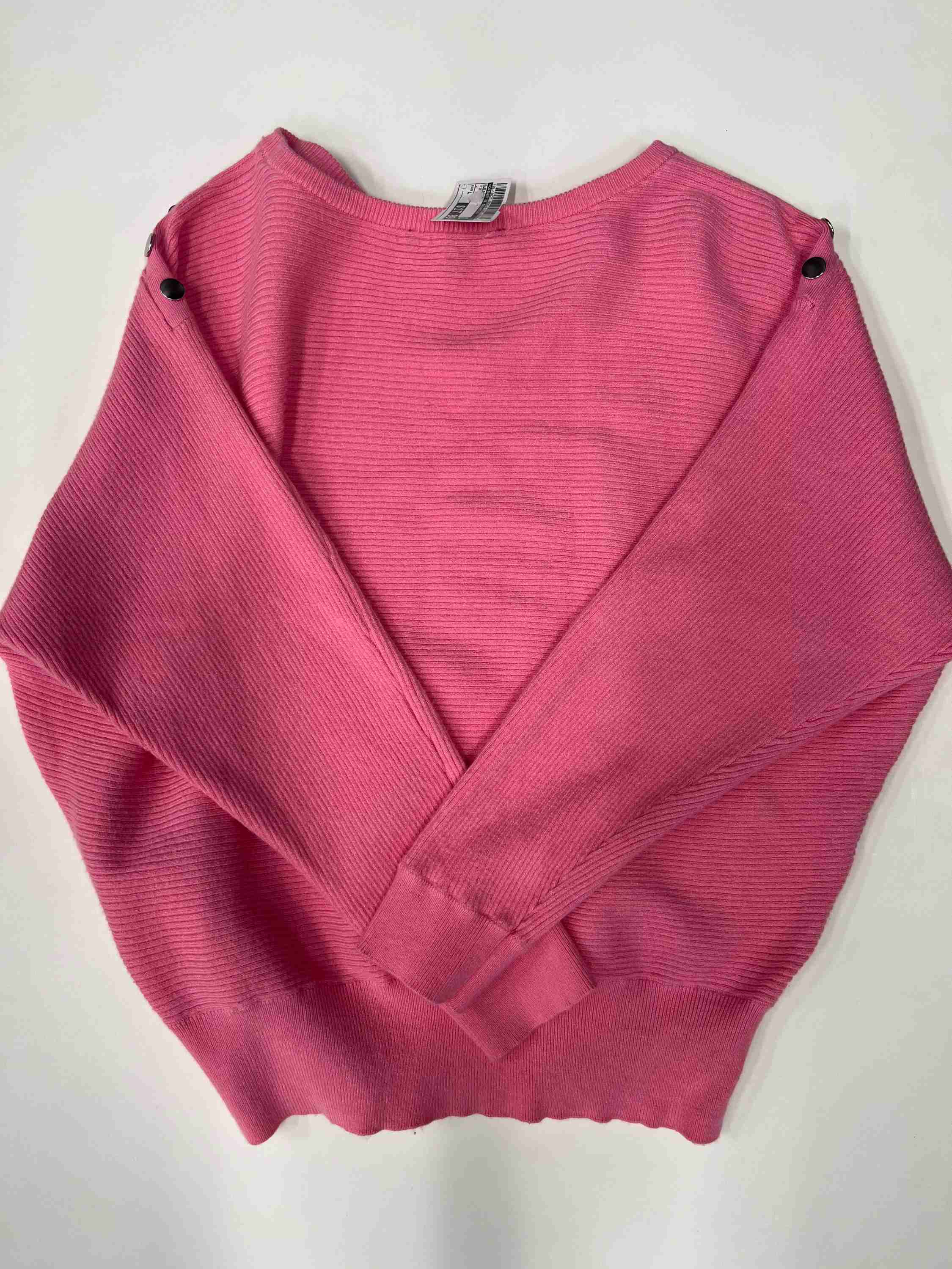 Catherine Malandrino Ribbed Knit Sweater Pink Size L - Image 2