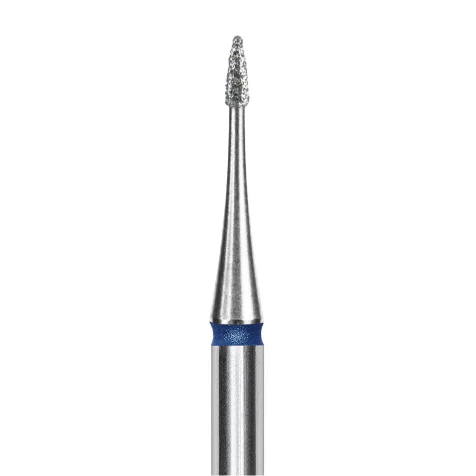 STALEKS – Diamond nail drill bit, “Flame” mini, blue, EXPERT 1/3 mm (FA12B010/3)