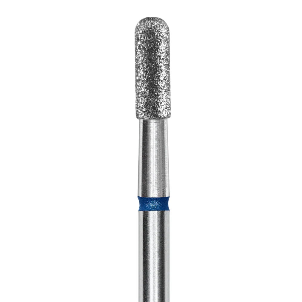 DIAMOND NAIL DRILL BIT, "CYLINDER", BLUE, HEAD DIAMETER 2.5 MM/WORKING PART 6.5 MM (FA30B023/6.5) - STALEKS™ - Image 2