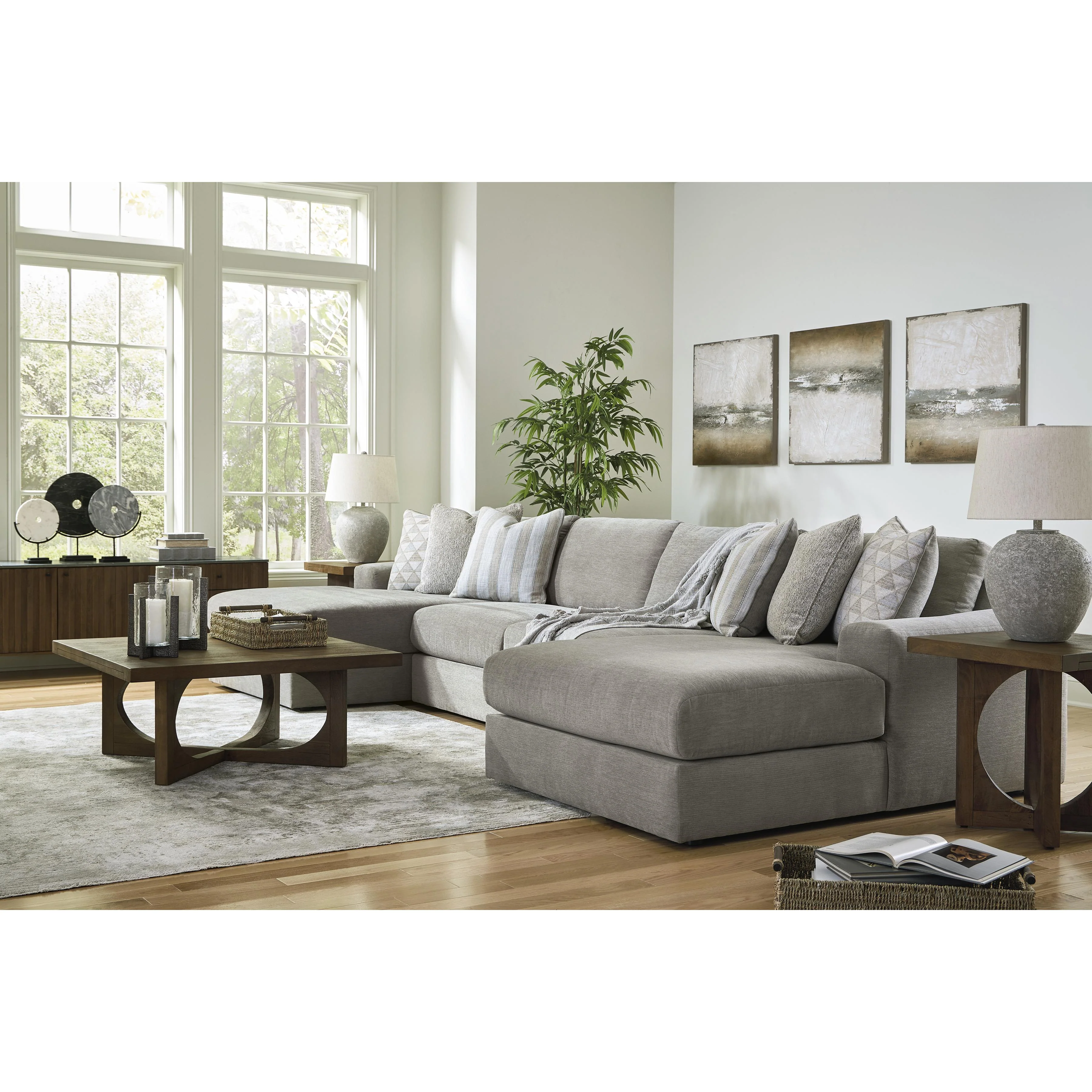 Signature Design by Ashley Avaliyah 58103S11 4 pc Double Chaise Sectional - Image 3