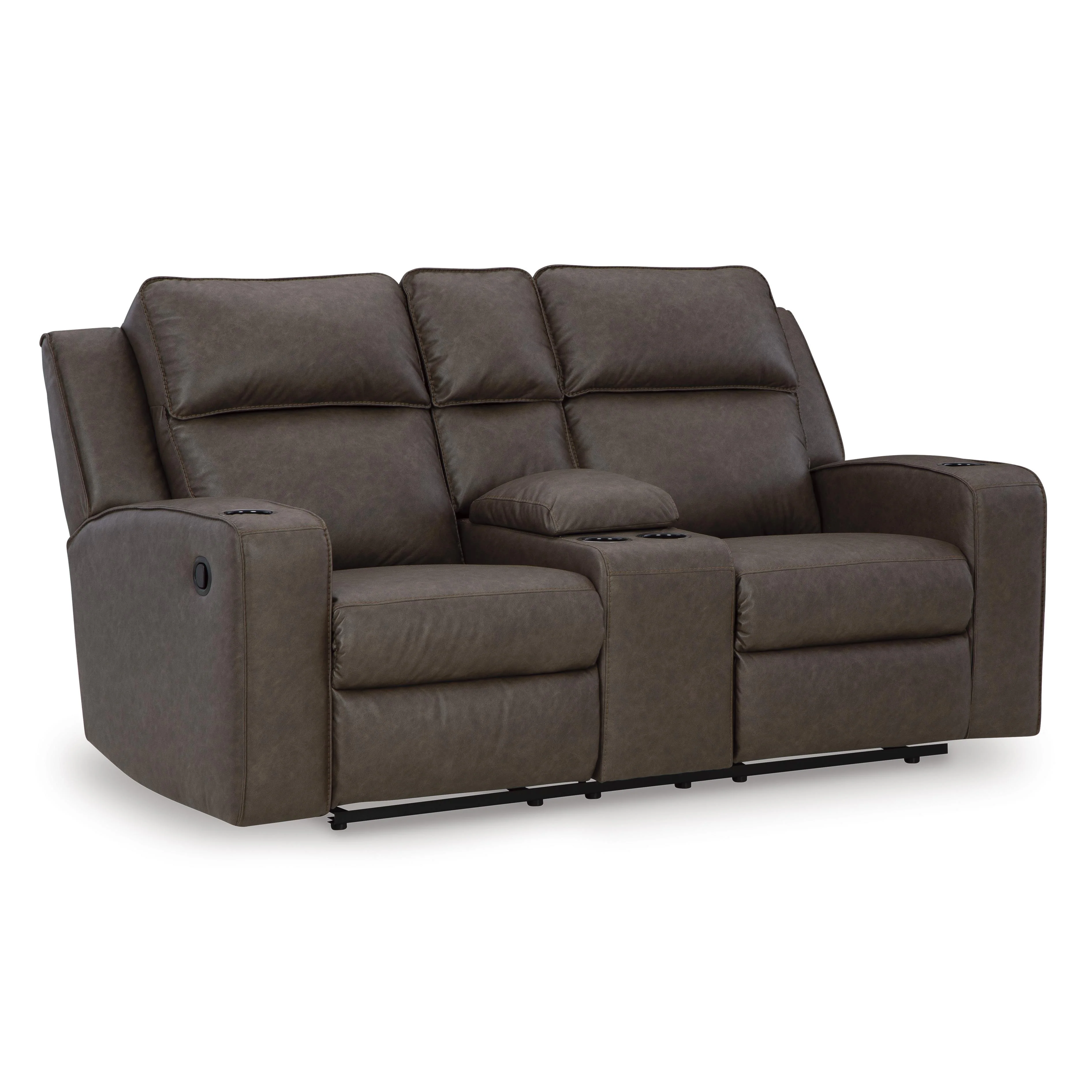 Signature Design by Ashley Lavenhorne 6330694C Double Reclining Loveseat with Console - Image 1