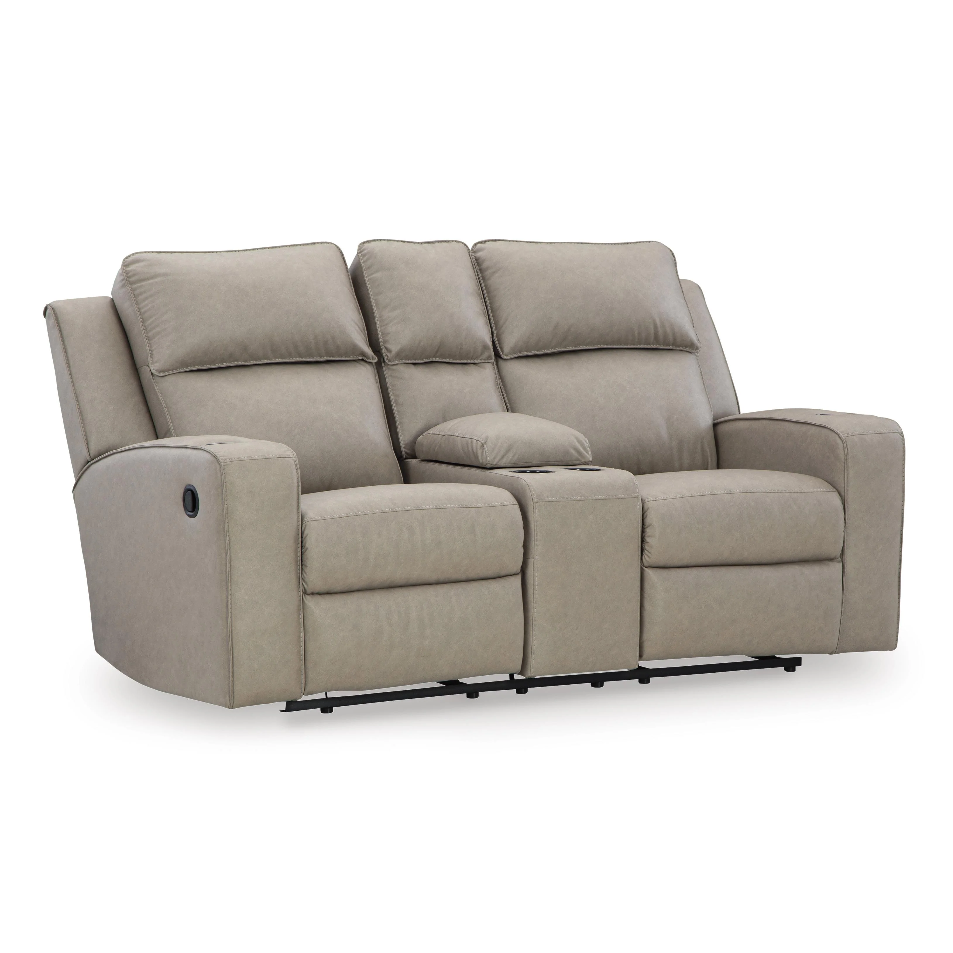 Signature Design by Ashley Lavenhorne 6330794C Double Reclining Loveseat with Console - Image 1