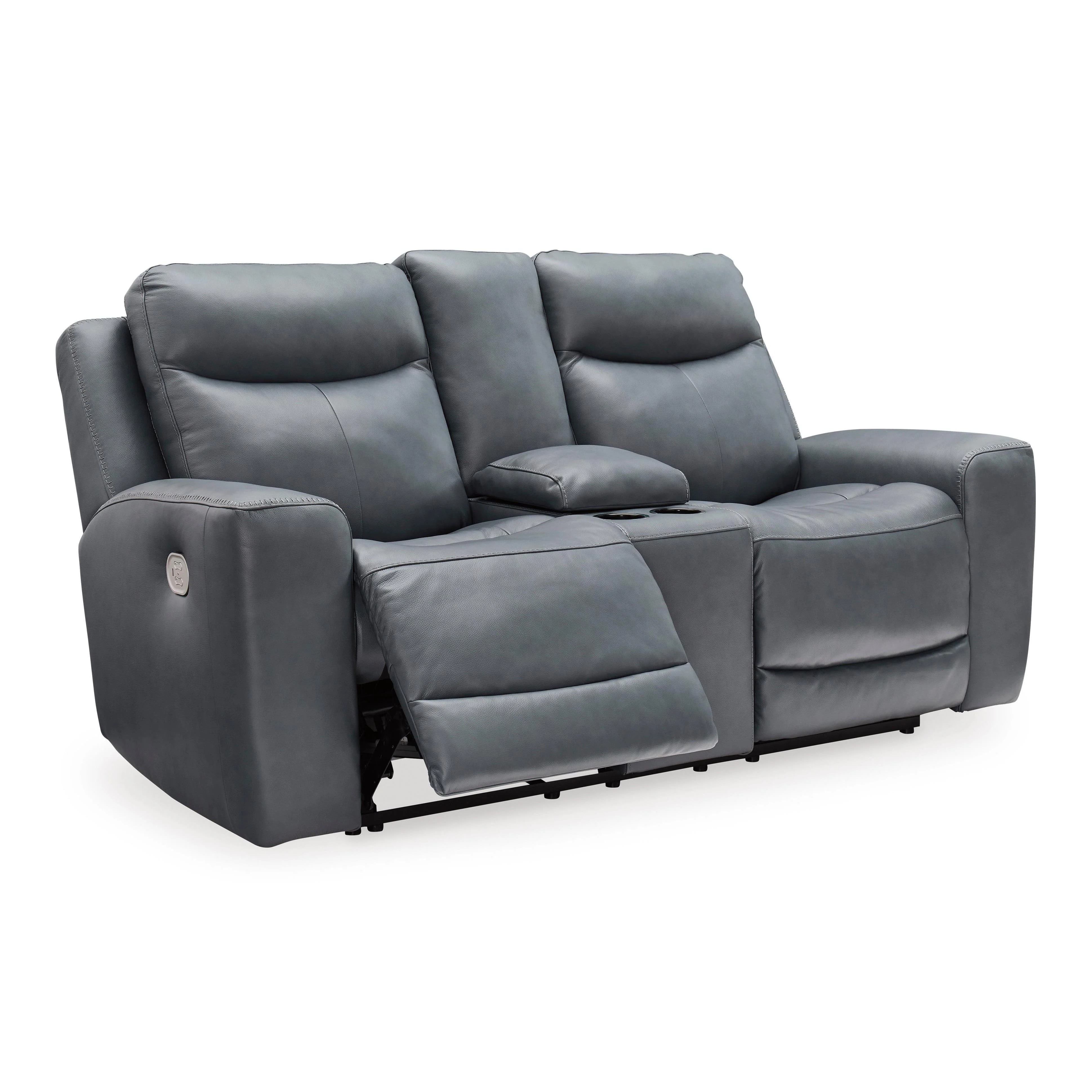 Signature Design by Ashley Mindanao U5950418C Power Reclining Loveseat with Console and Adjustable Headrest - Image 2
