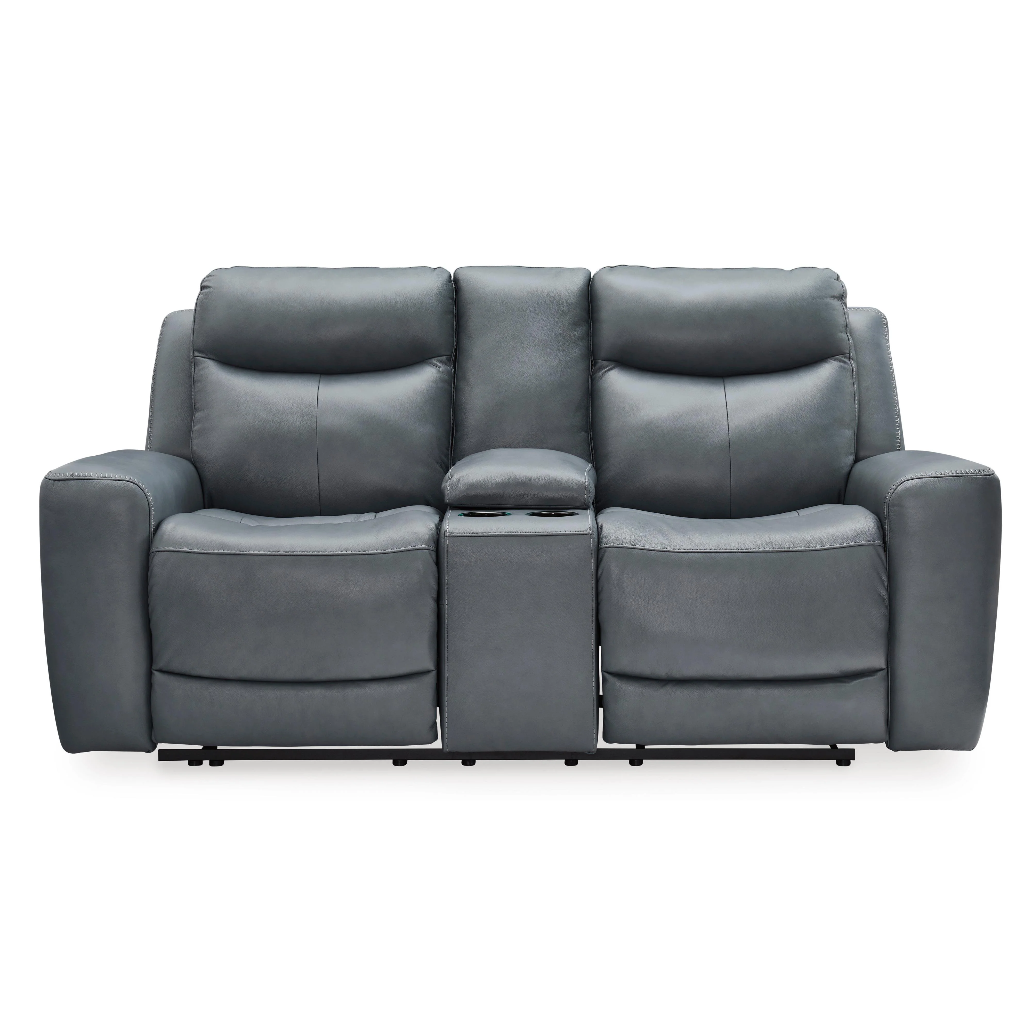 Signature Design by Ashley Mindanao U5950418C Power Reclining Loveseat with Console and Adjustable Headrest - Image 3