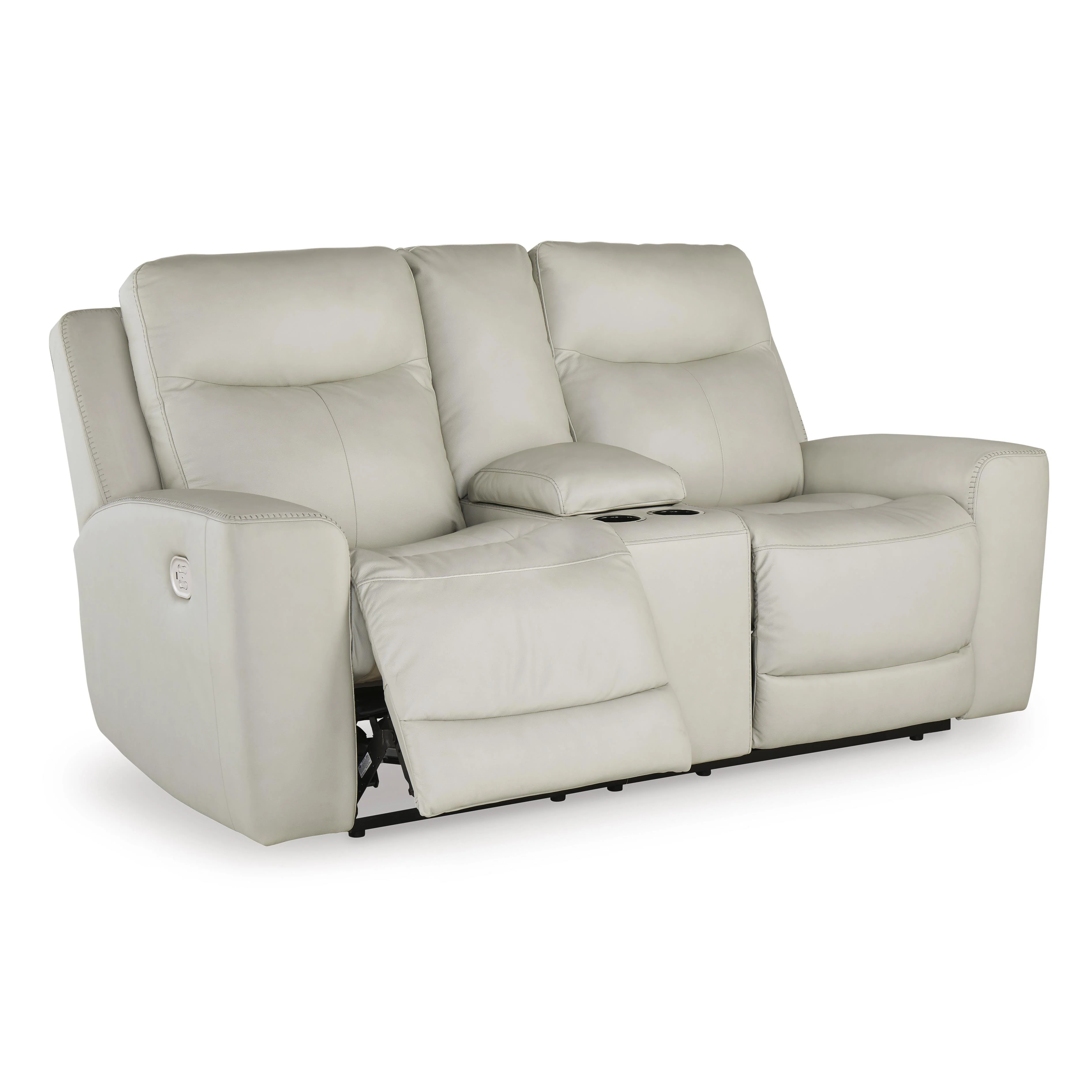 Signature Design by Ashley Mindanao U5950518C Power Reclining Loveseat with Console and Adjustable Headrest - Image 2
