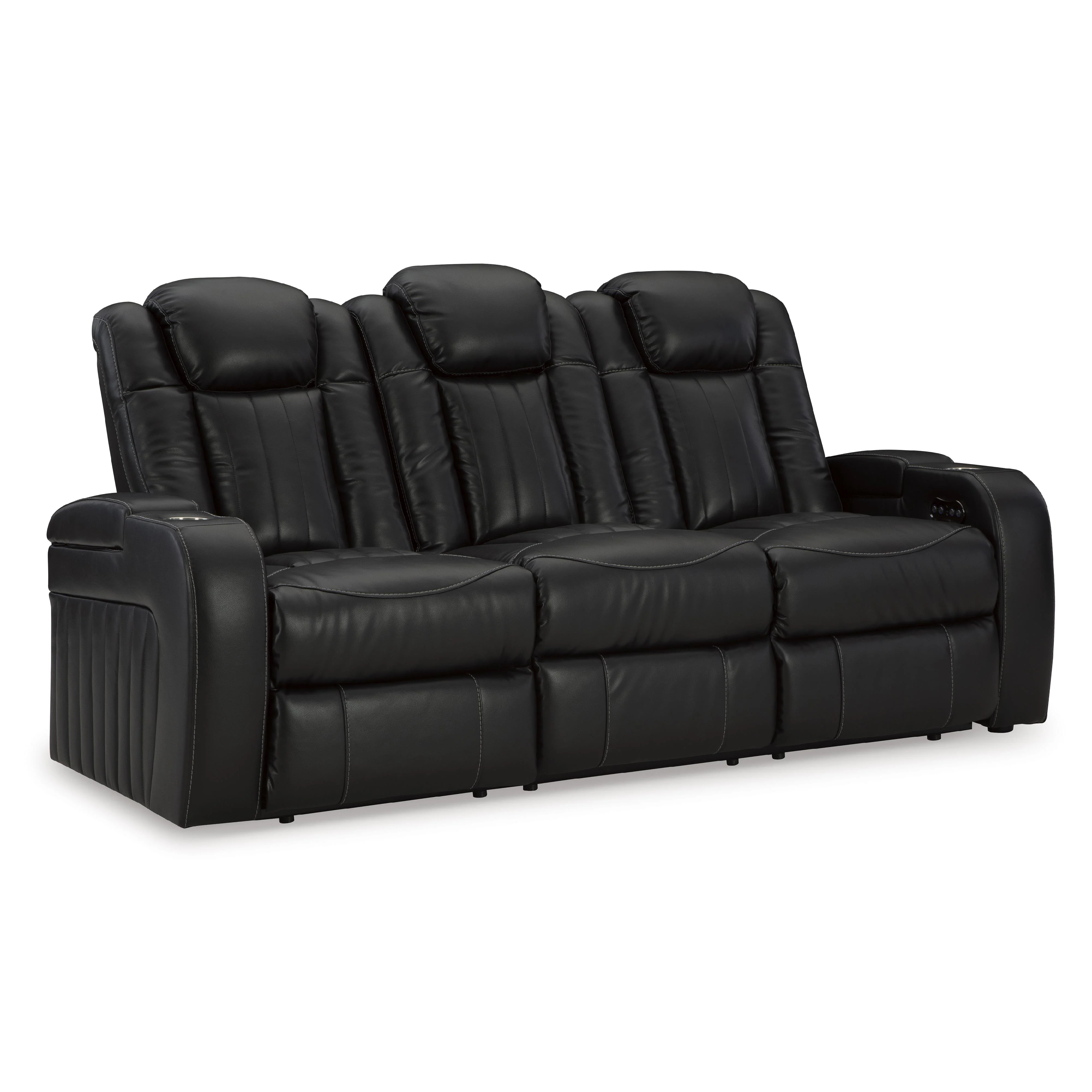 Signature Design by Ashley Caveman Den 9070315 Power Reclining Sofa with Adjustable Headrest